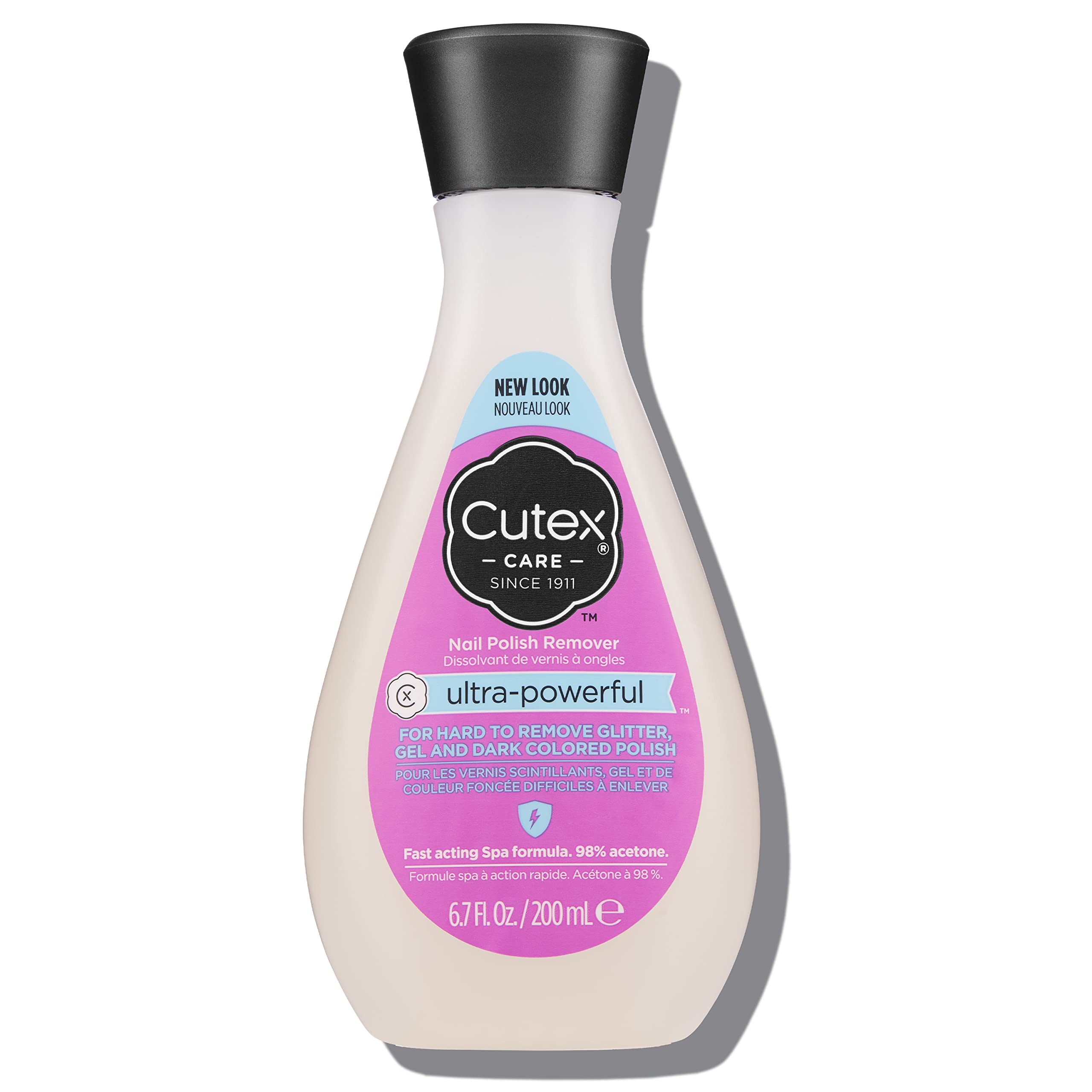 Cutex Gel Nagellackentferner, ultrapowerful & entfernt Glitzer- und dunkle Lacke, parabenfrei, 200 ml