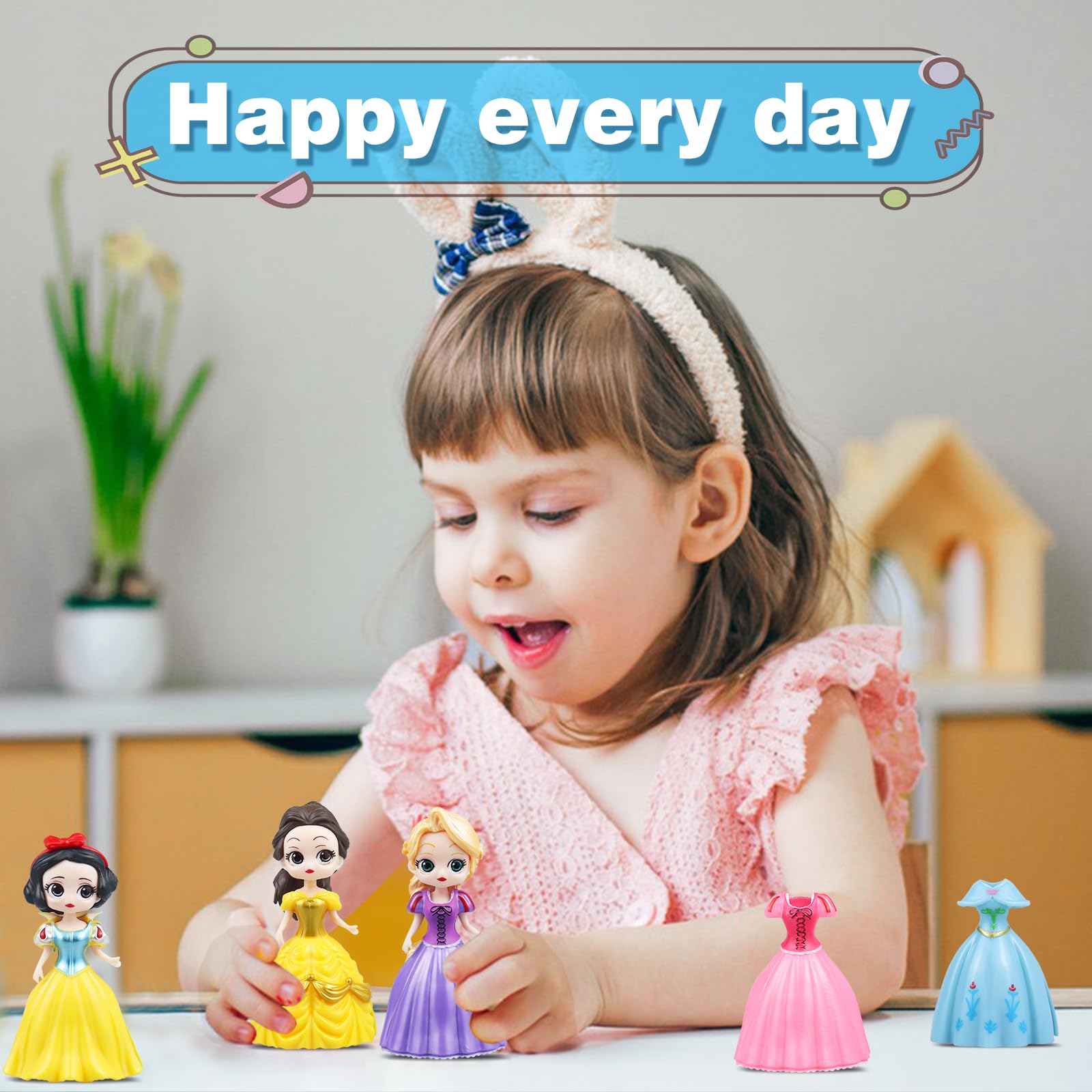 Princess Advent Calendar 2025 Girls, Princess Deformation Toys 24 Days Christmas Countdown Calendar Creative Xmas Gifts for Kids Teens