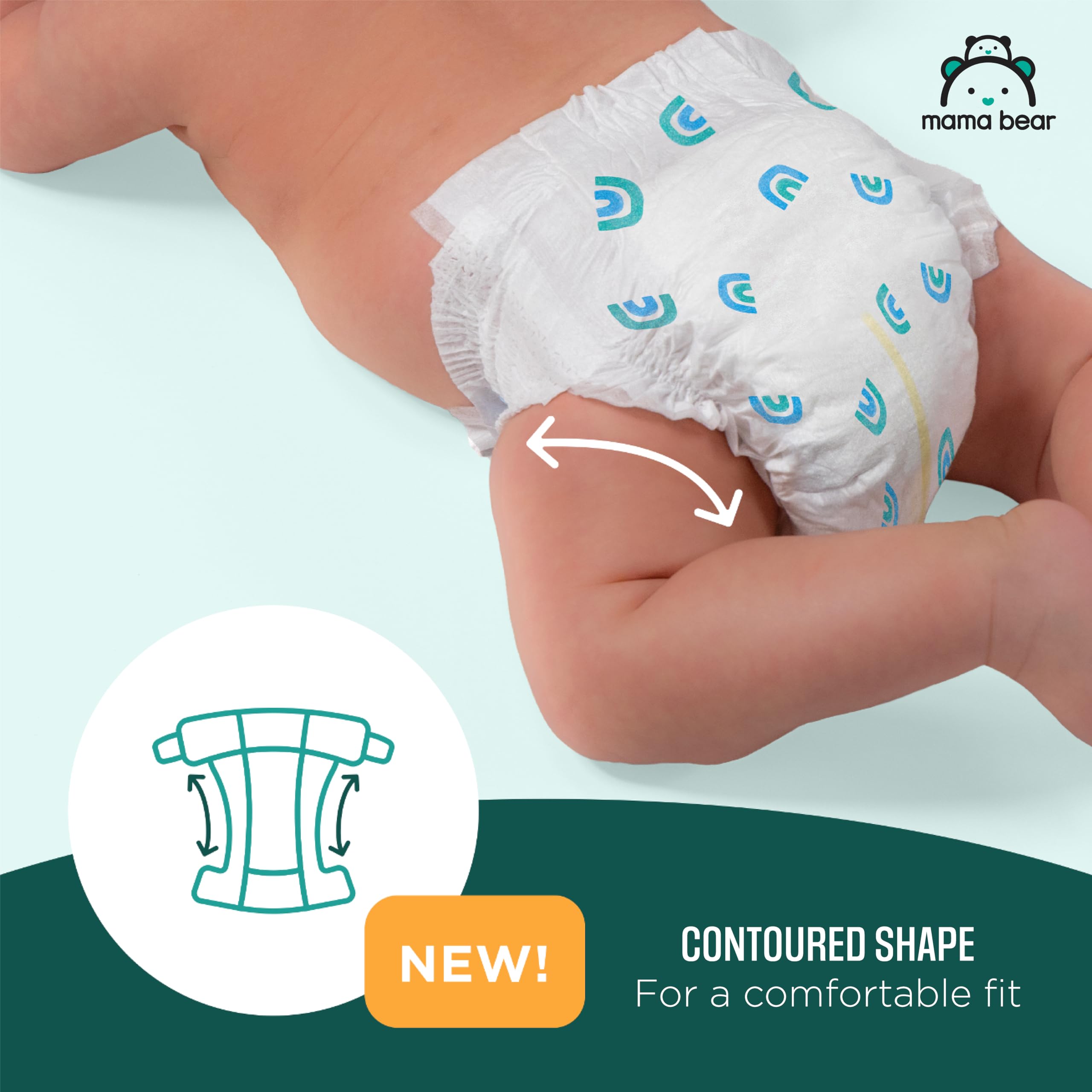 Amazon Brand - Mama Bear Gentle Touch Diapers, Size 4, 148 Count (4 packs of 37)