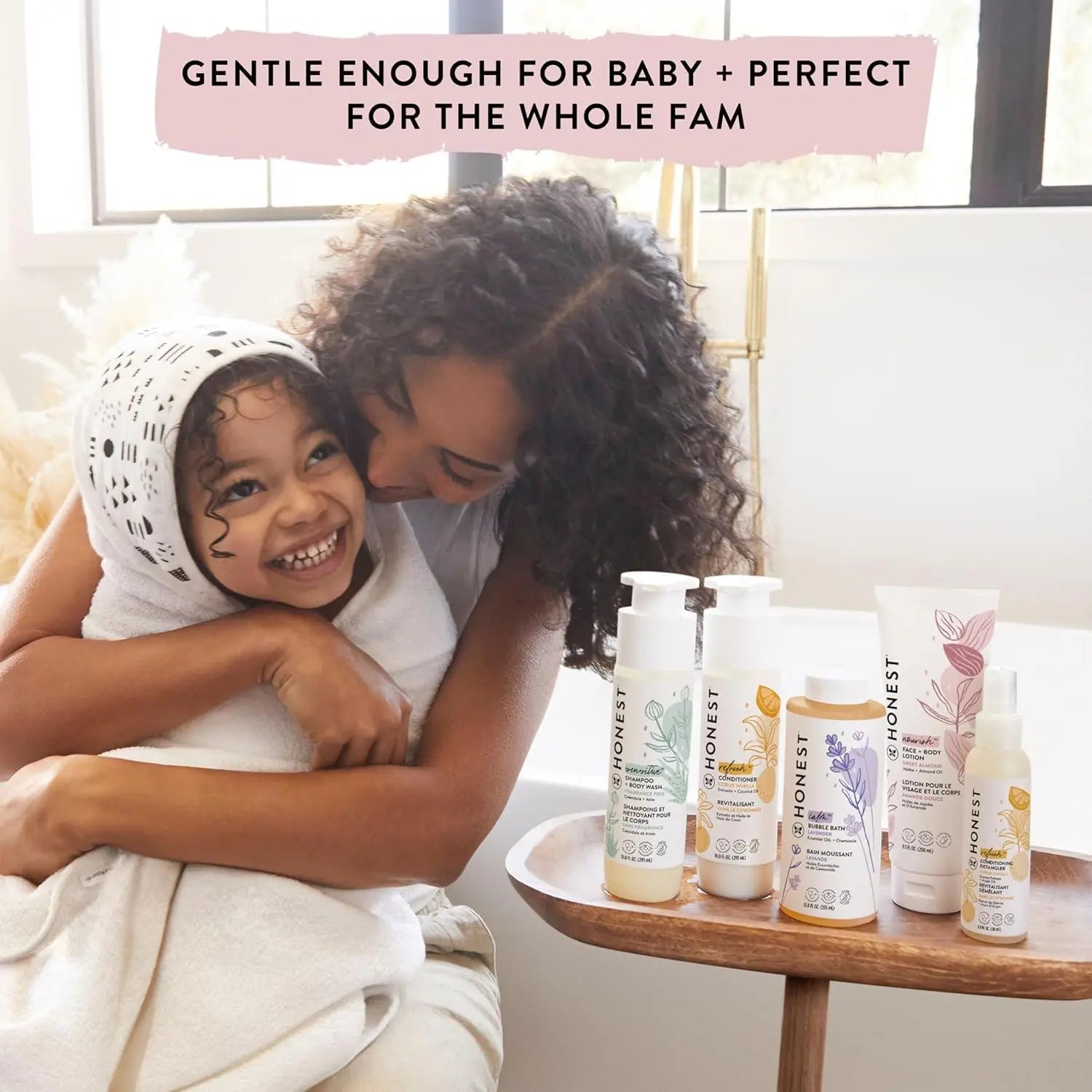 The Honest Company Babe's Mini Must Haves Gift Set | Travel Size Hypoallergenic Lavender Bathtime Essentials | Shampoo + Body Wash (2 fl oz), Face + Body Lotion (1 fl oz), Bubble Bath (2 fl oz)
