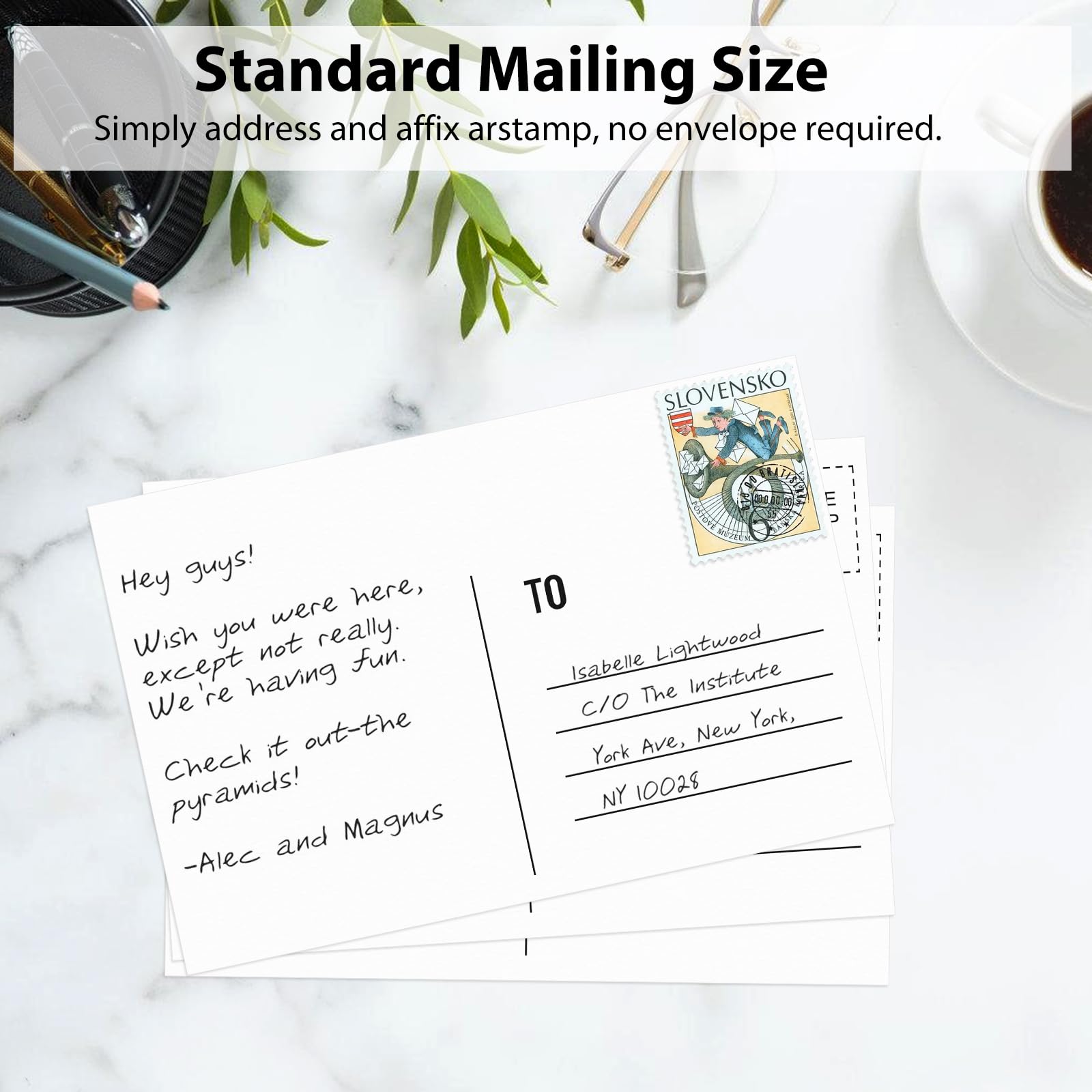 Utron 94PCS Blank Postcards for Mailing, 300 GSM Postcard Paper, 4x6 White Blank Post Cards for Make Empty Message Sheets, Mailing Lists, Index Card, Wedding Invitation Card, Thank You Card