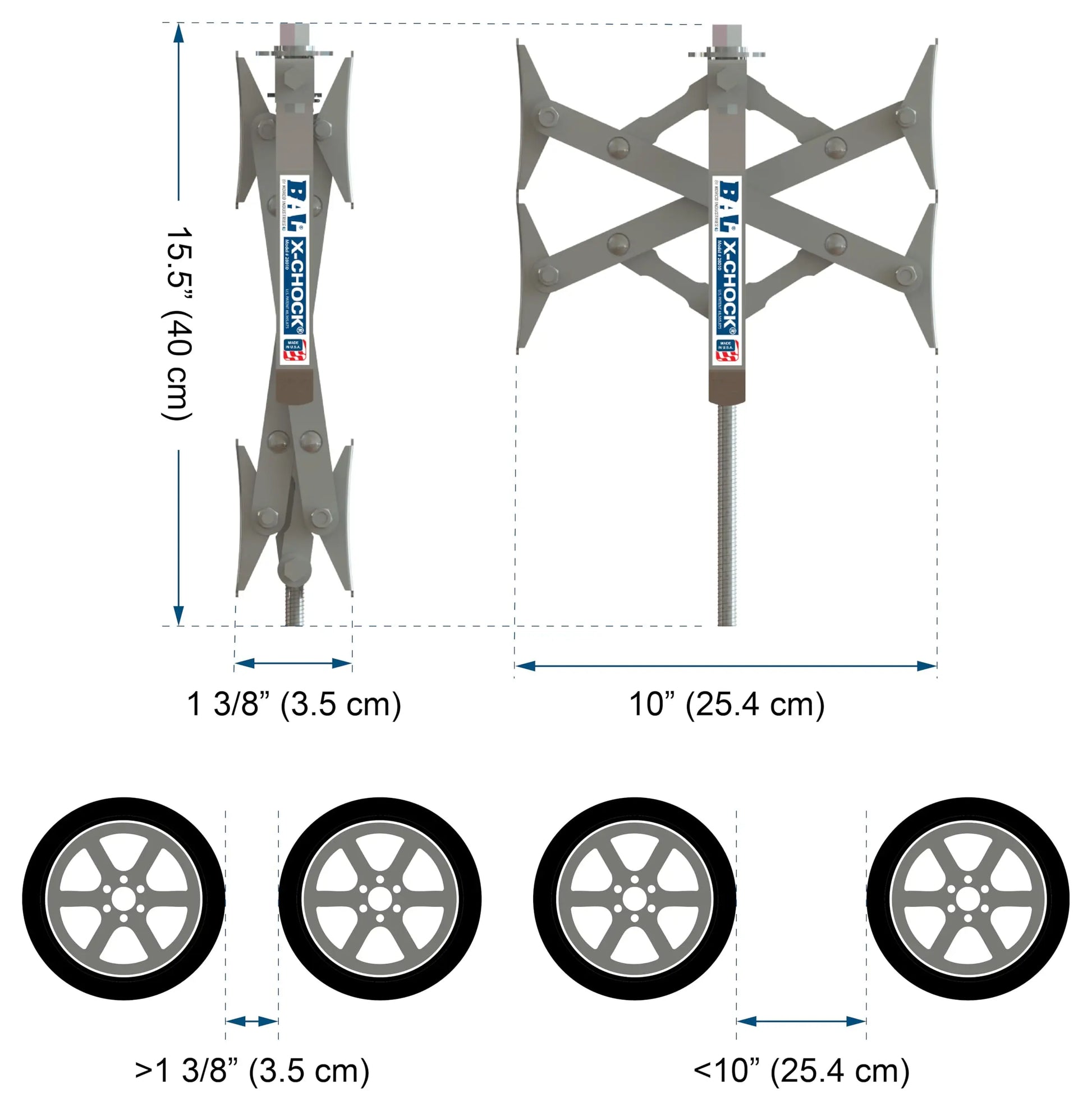 X-Chock Wheel Stabilizer - Pair - One Handle - 28012