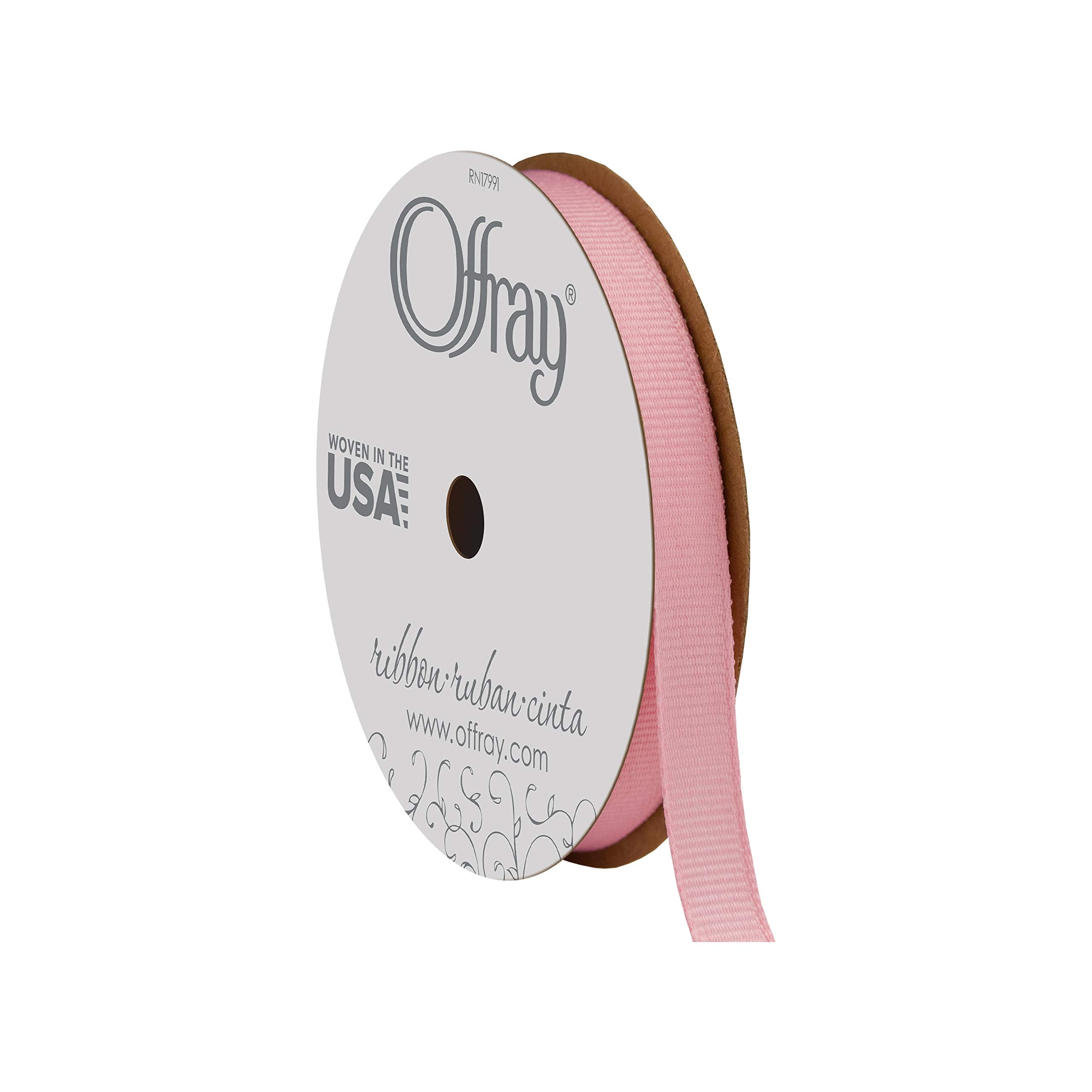 Offray 63033 9,5 mm breites Ripsband, 9,5 mm x 5,5 m, Pink