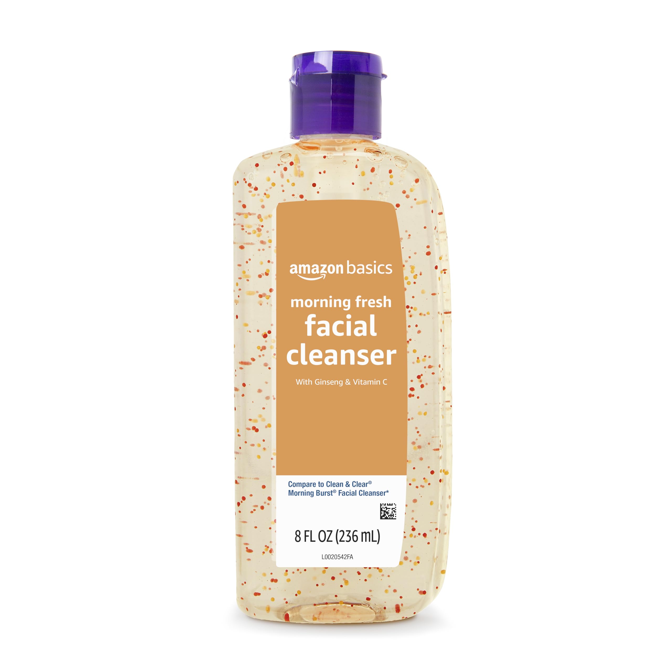 Brand - Solimo Morning Fresh Facial Cleanser with Ginseng and Vitamin C, 8 fl oz
