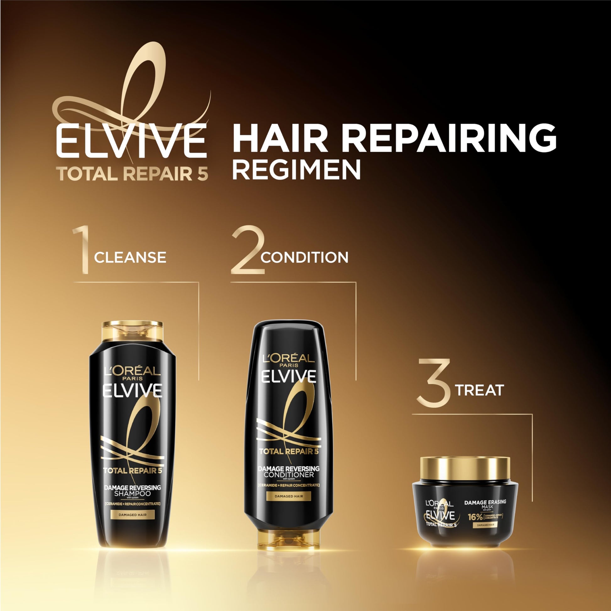 L'Oreal Paris Elvive Total Repair 5 Damage-Erasing Balm with Almond and Protein, 8.5 Ounce (Packaging May Vary)