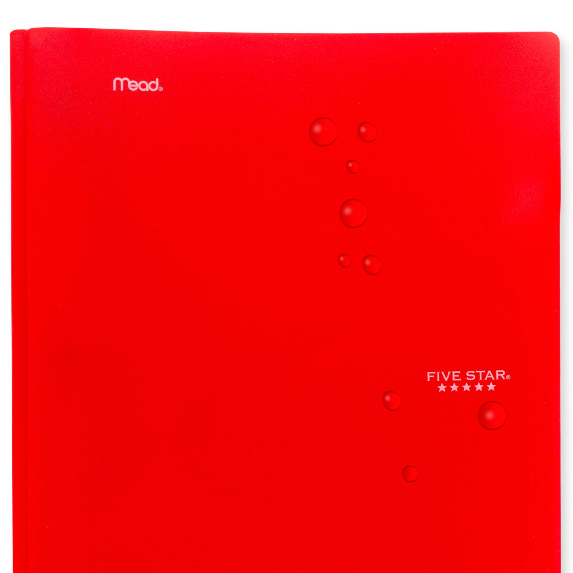 Five Star 2-Pocket Folder, 4 Pack, Plastic Folder with Prong Fasteners, Holds 8-1/2" x 11" Paper, Black, Fire Red, Forest Green, Pacific Blue (38140)