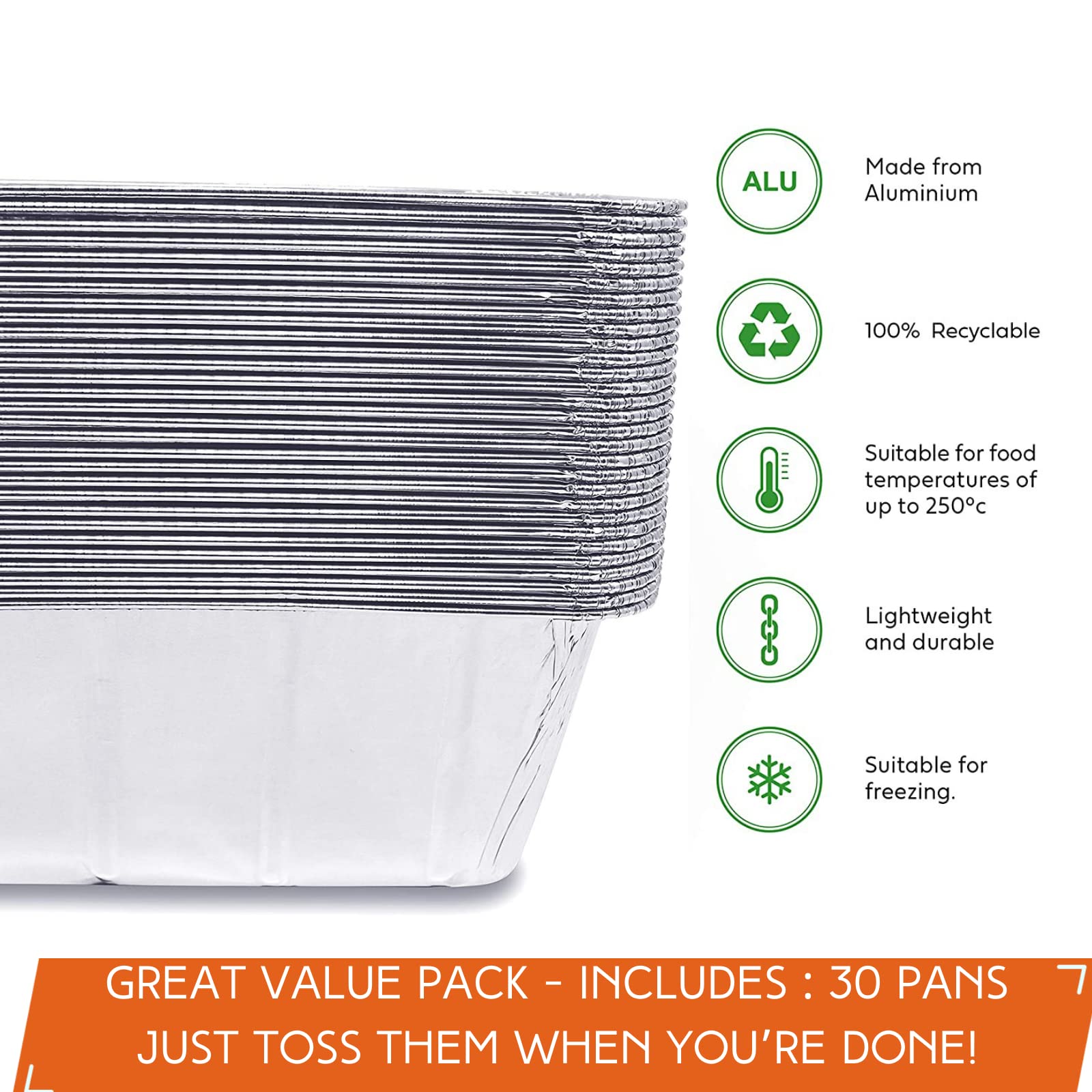30-Pack Blackstone Griddle Accessories Drip Pan Liners, Aluminum Foil Pan Disposable for 17" 22" 28" 36" Blackstone Griddle Drip Tray Holder Grill Rear Grease Catcher Cup Liners