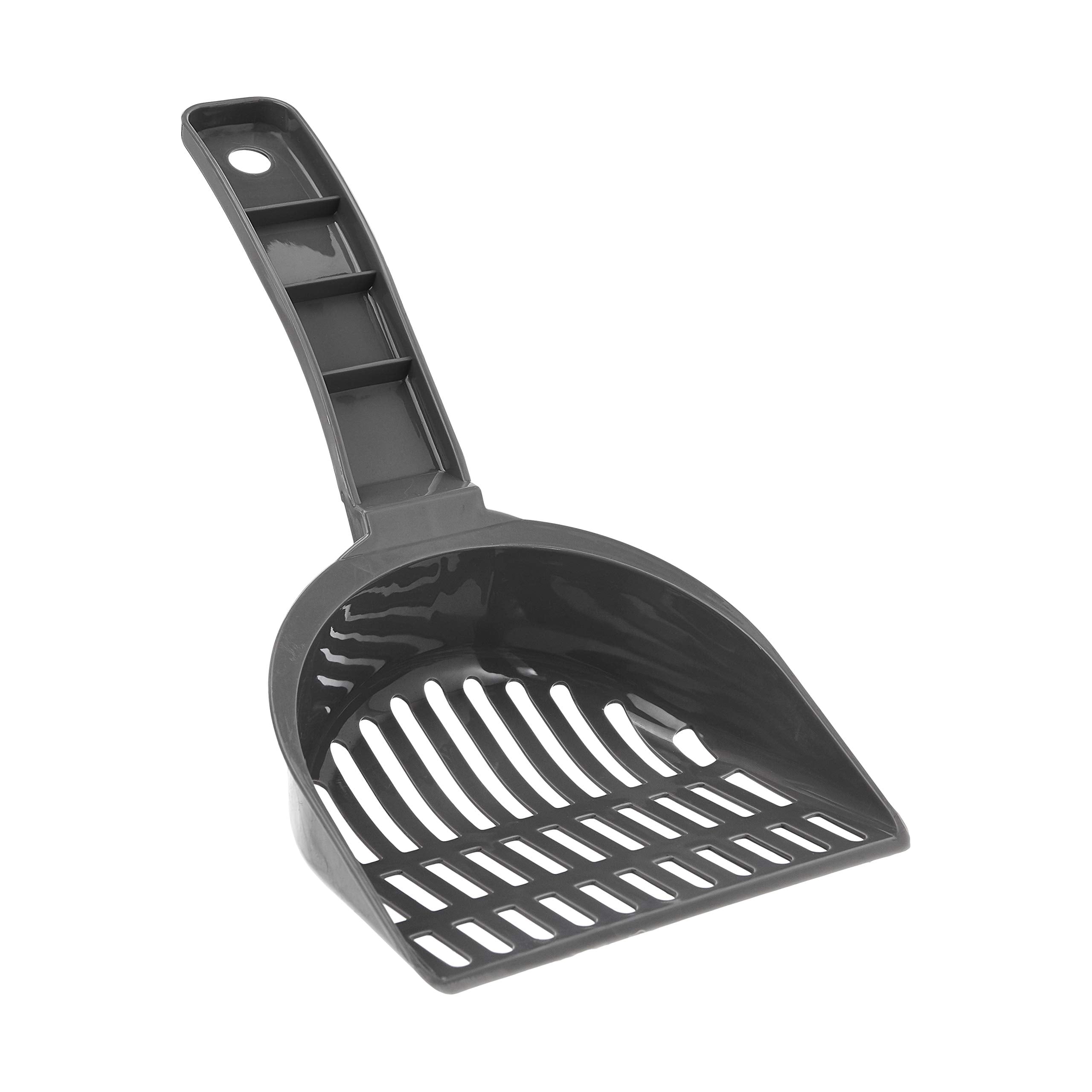 Amazon Basics Durable Litter Scoop for Cat Litter Box, with Holder, Efficient Scooper