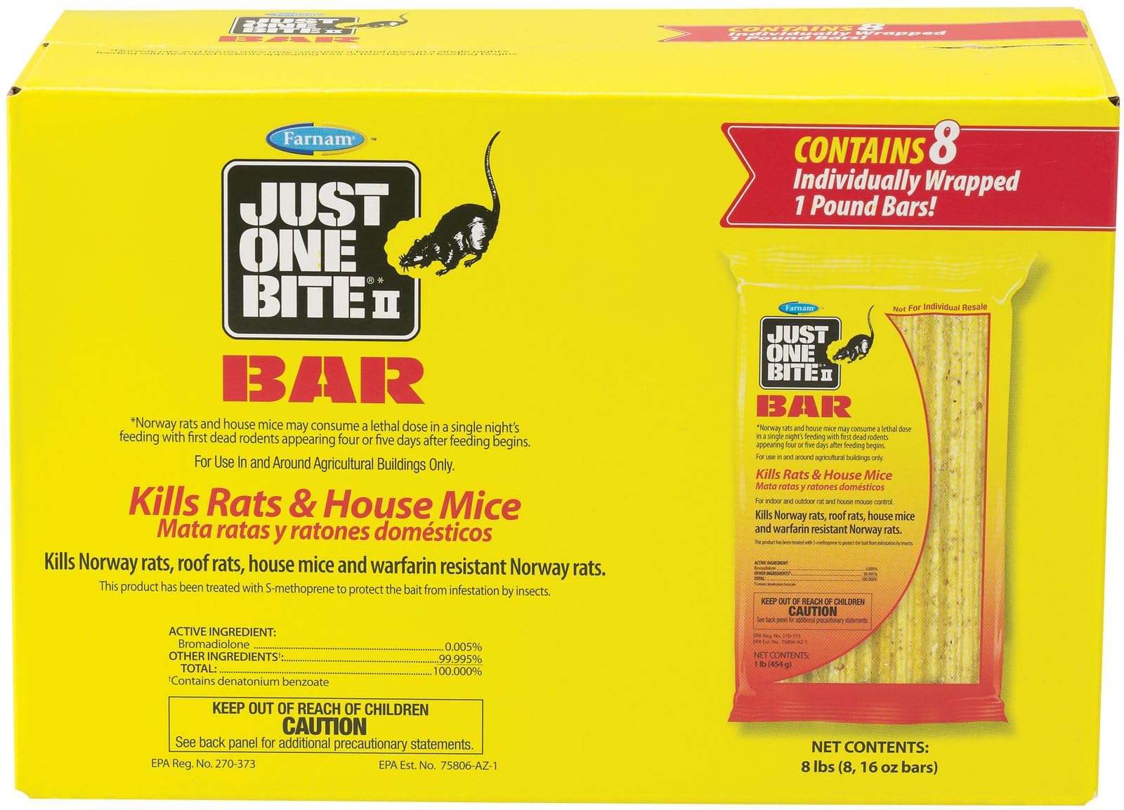 Farnam Just One Bite II Ratten- & Mäuseköderblock 8 St. 8lb
