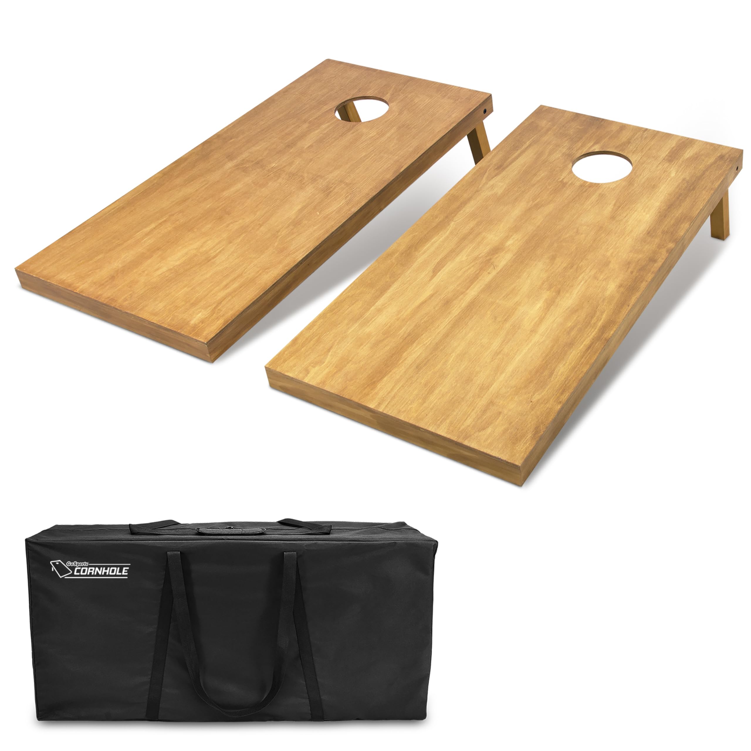 GoSports 4 ft x 2 ft Cornhole-Boards aus Holz in Turniergröße – inkl. Tragetasche – Bean-Bag-Wurf-Boards in voller Turniergröße