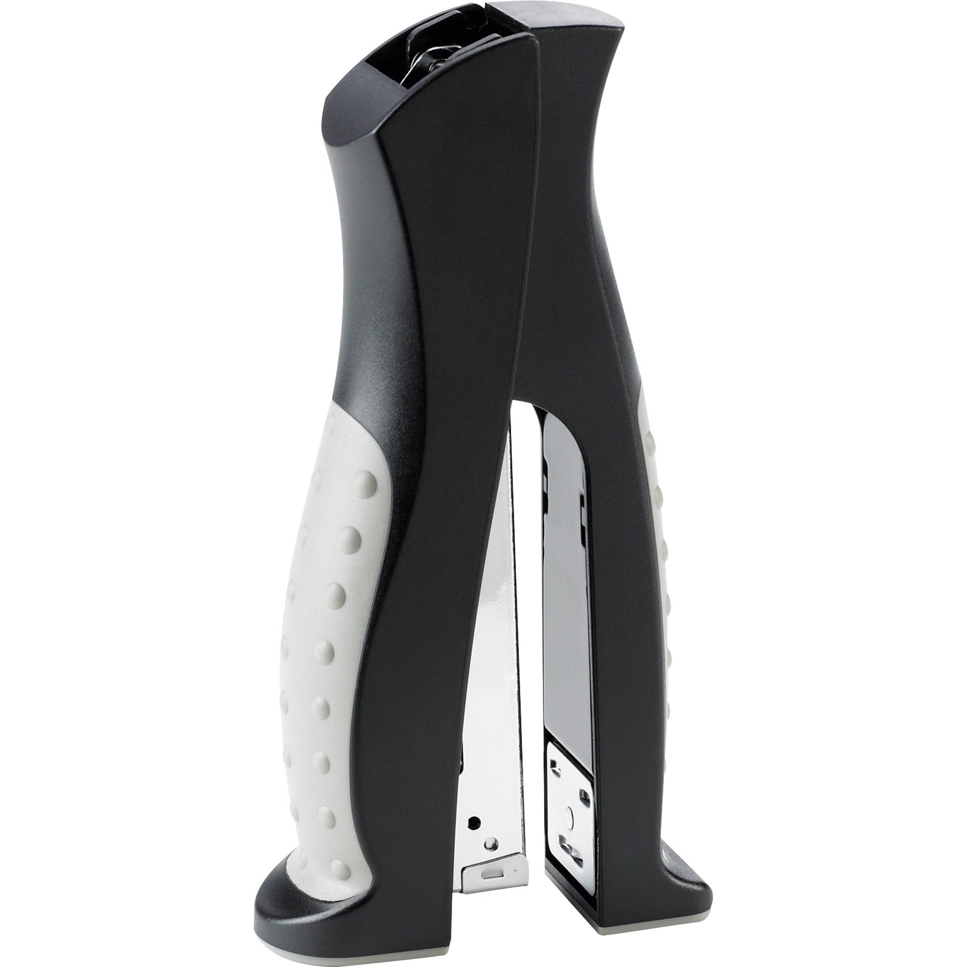 Business Source Vertical Desktop Stapler, Full-Strip, 20 Sheet Capacity, Black
