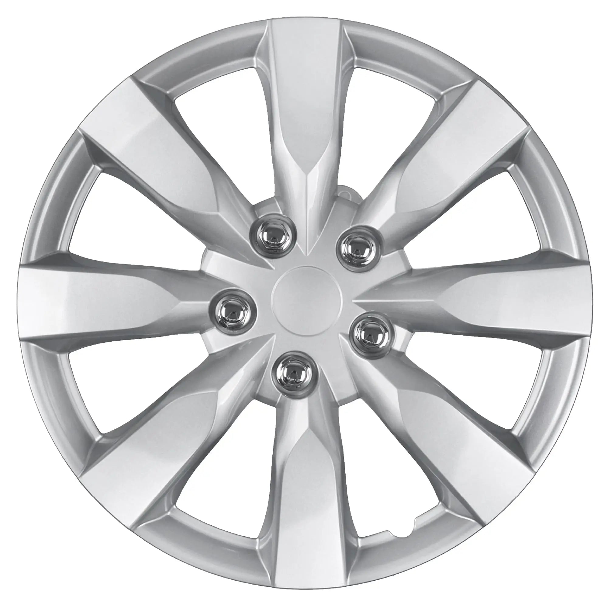 BDK (4-Pack) Premium 16" Wheel Rim Cover Hubcaps OEM Style Replacement Snap On Car Truck SUV Hub Cap - 16 Inch Set, Abs,Steel, Acrylonitrile Butadiene Styrene