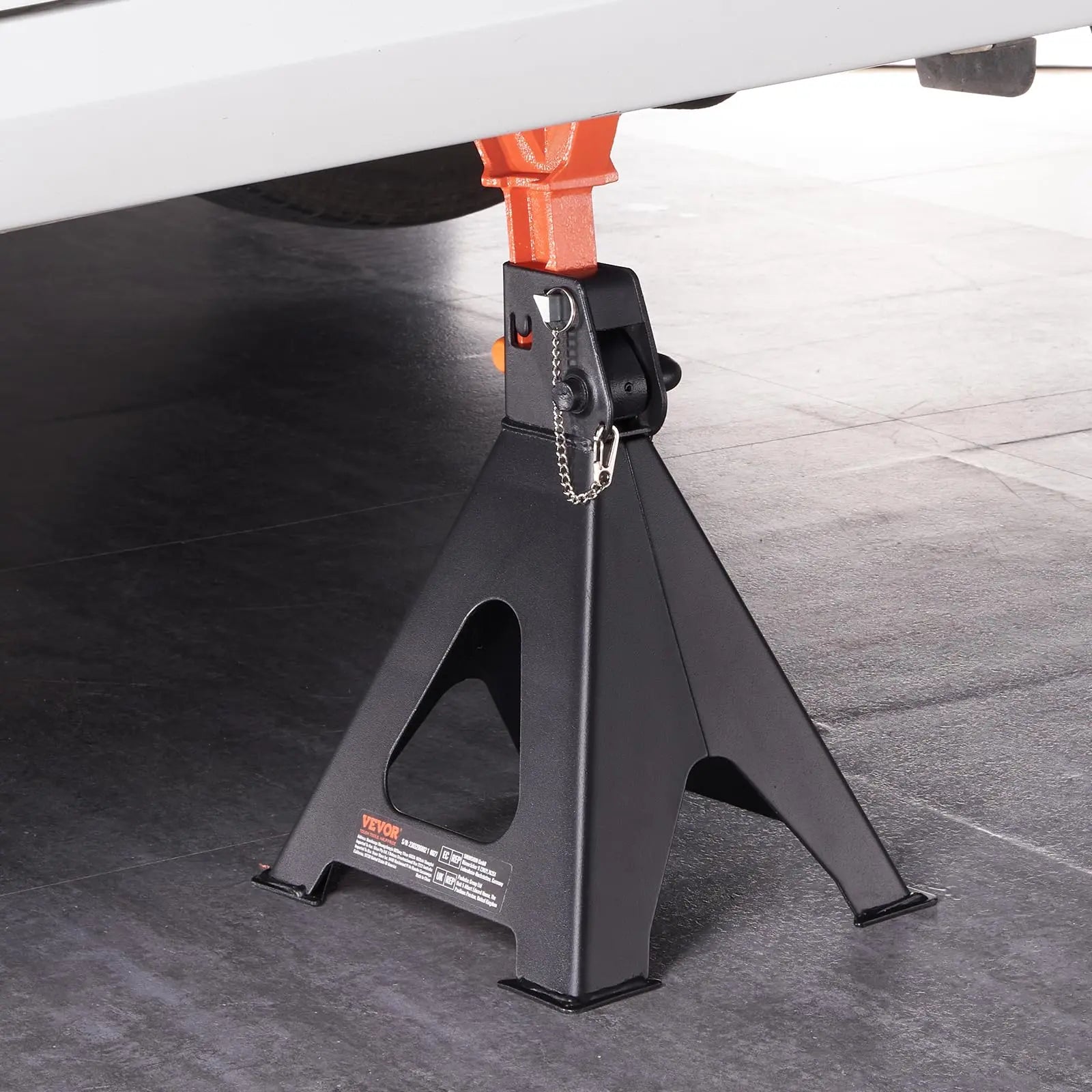VEVOR Jack Stands, 6 Ton (13,000 lbs) Capacity Car Jack Stands Double Locking, 14.2-23 inch Adjustable Height, for lifting SUV, Pickup Truck, Car and UTV/ATV, Red, 1 Pair