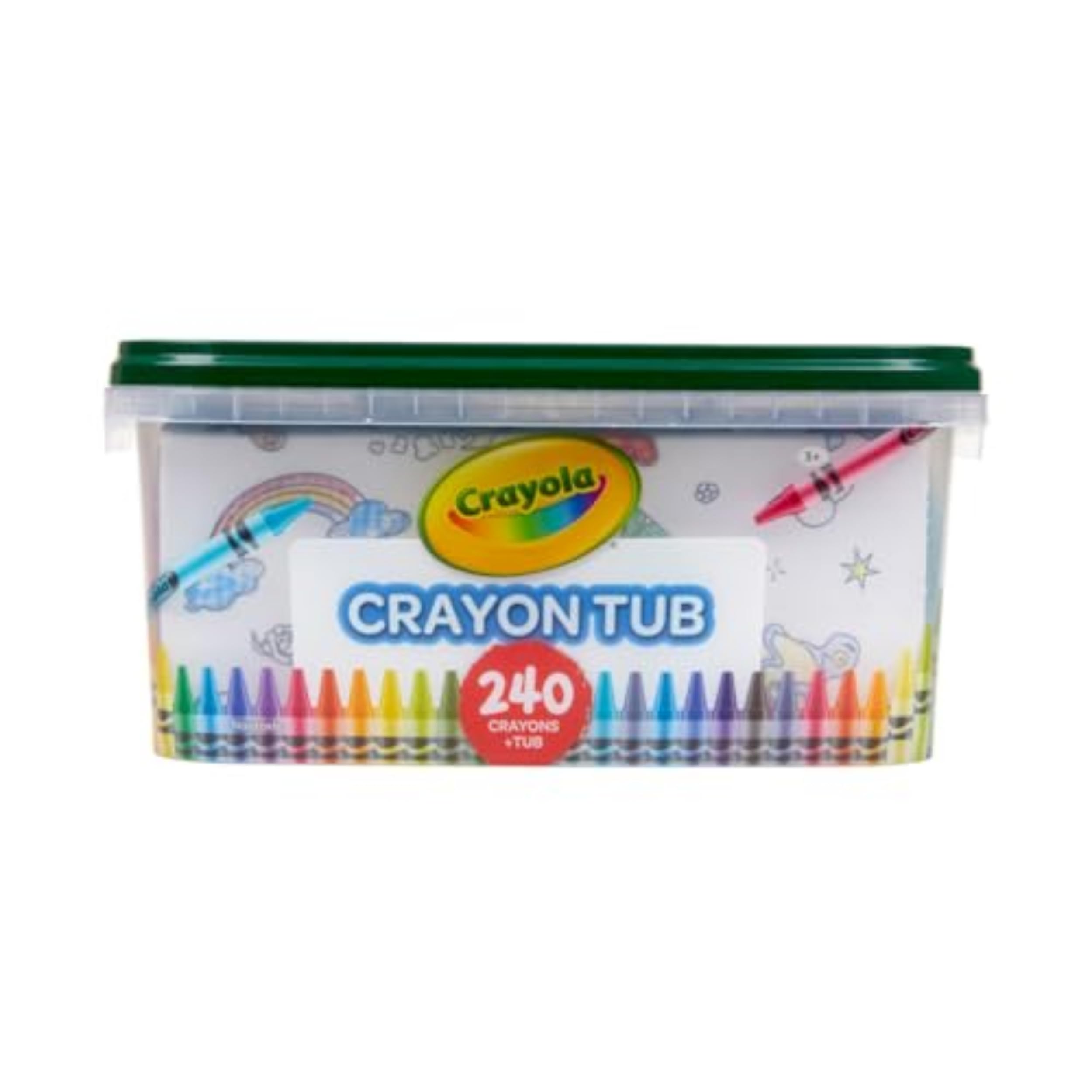 Crayola Wachsmalstifte (240 Stück), Großpackung für Kleinkinder, unverzichtbar für Kindergärten, Kunstbedarf für den Schulanfang, ab 3 Jahren [Amazon Exklusiv]