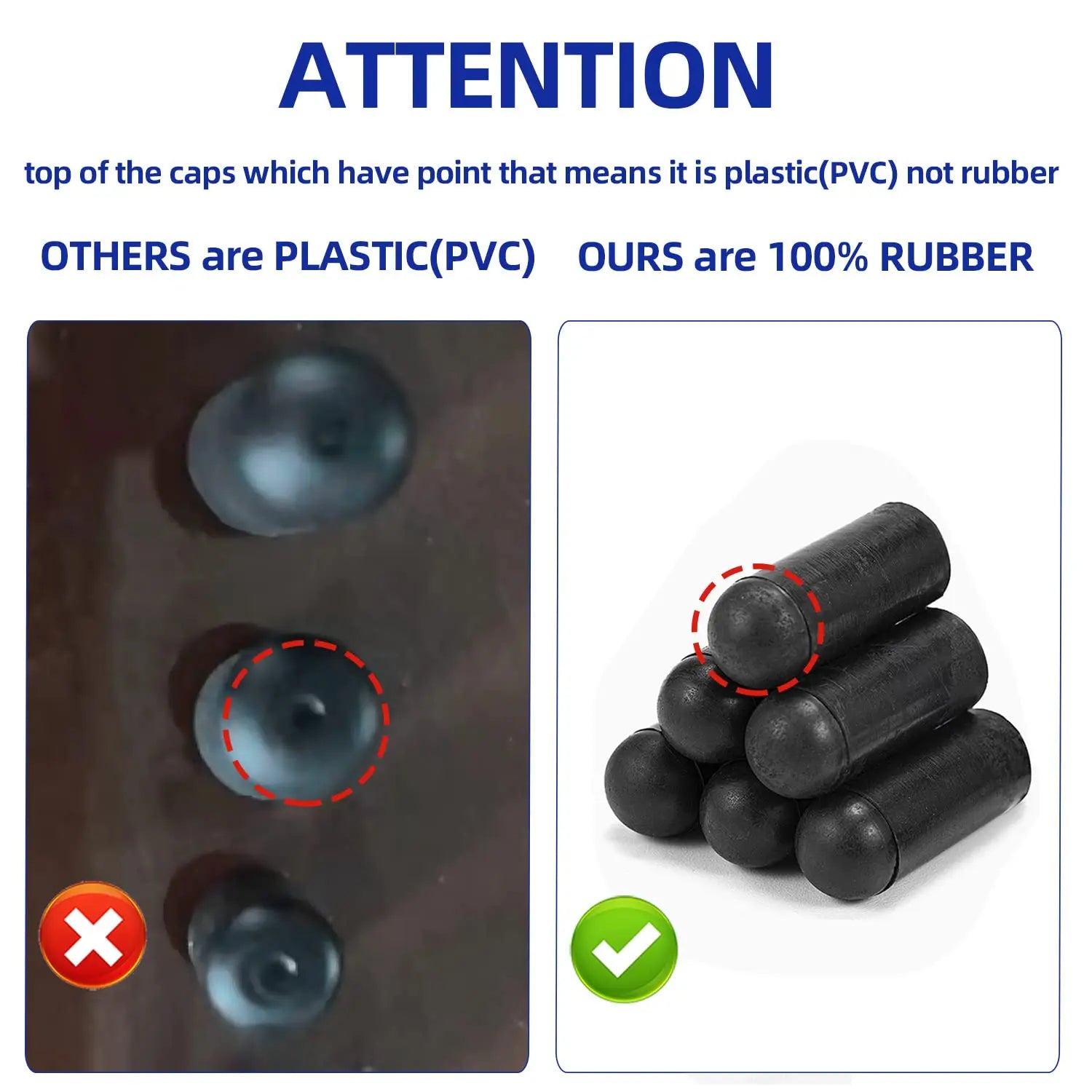 Rubber Vacuum Caps Plug Kit, 102 PCS Assorted Vacuum Plugs Hose End Caps Assortment Kit for Carburetor, Manifold, Automotive 3/16'' 5/16" 7/32" 1/4" 5/32'' 3/8''