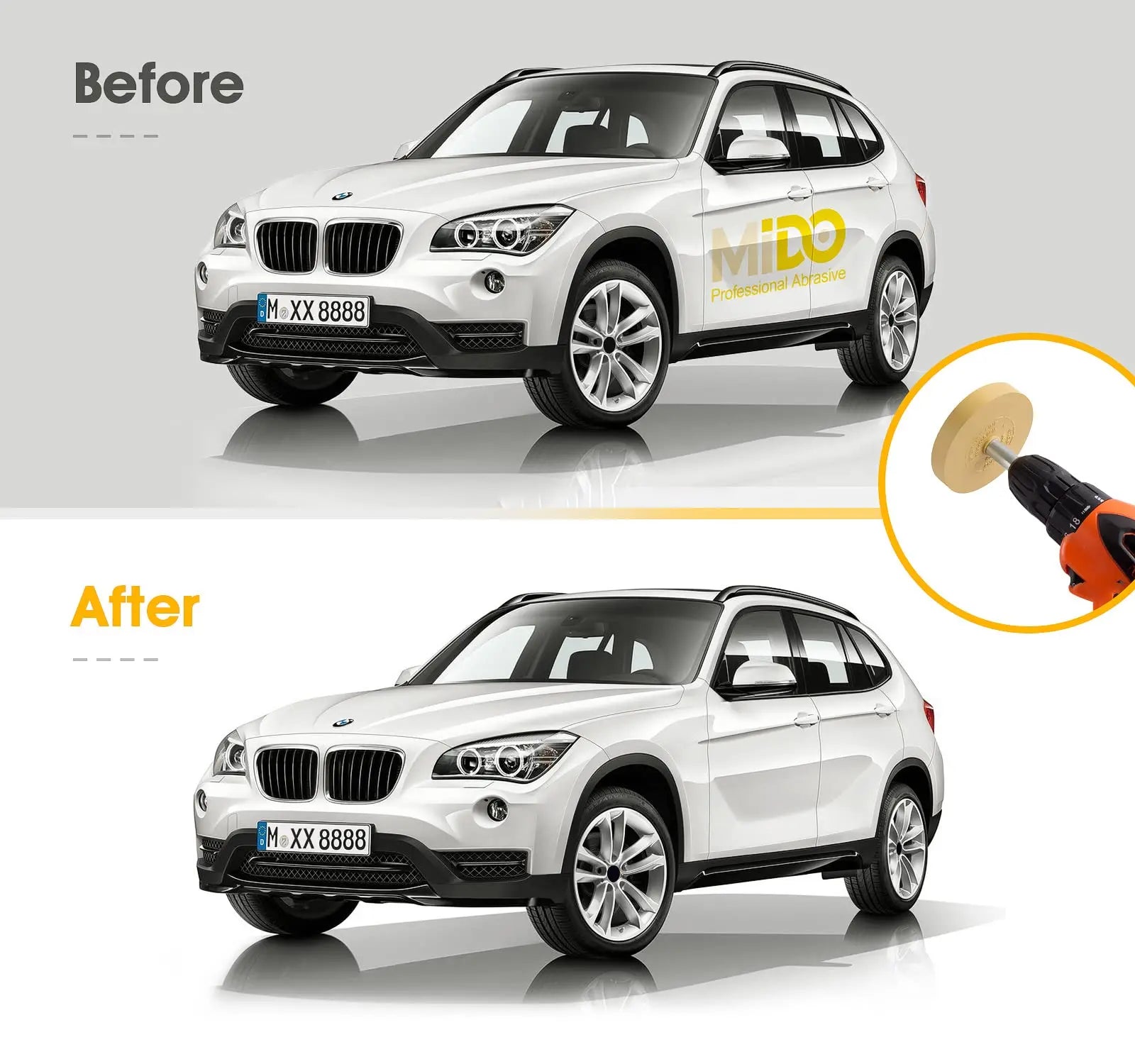 LuckyGuard Decal Remover Eraser Wheel Adhesive Remover for Pinstripes Vinyl Tapes and Sticker Rubber Wheel for Drill 1 Pack