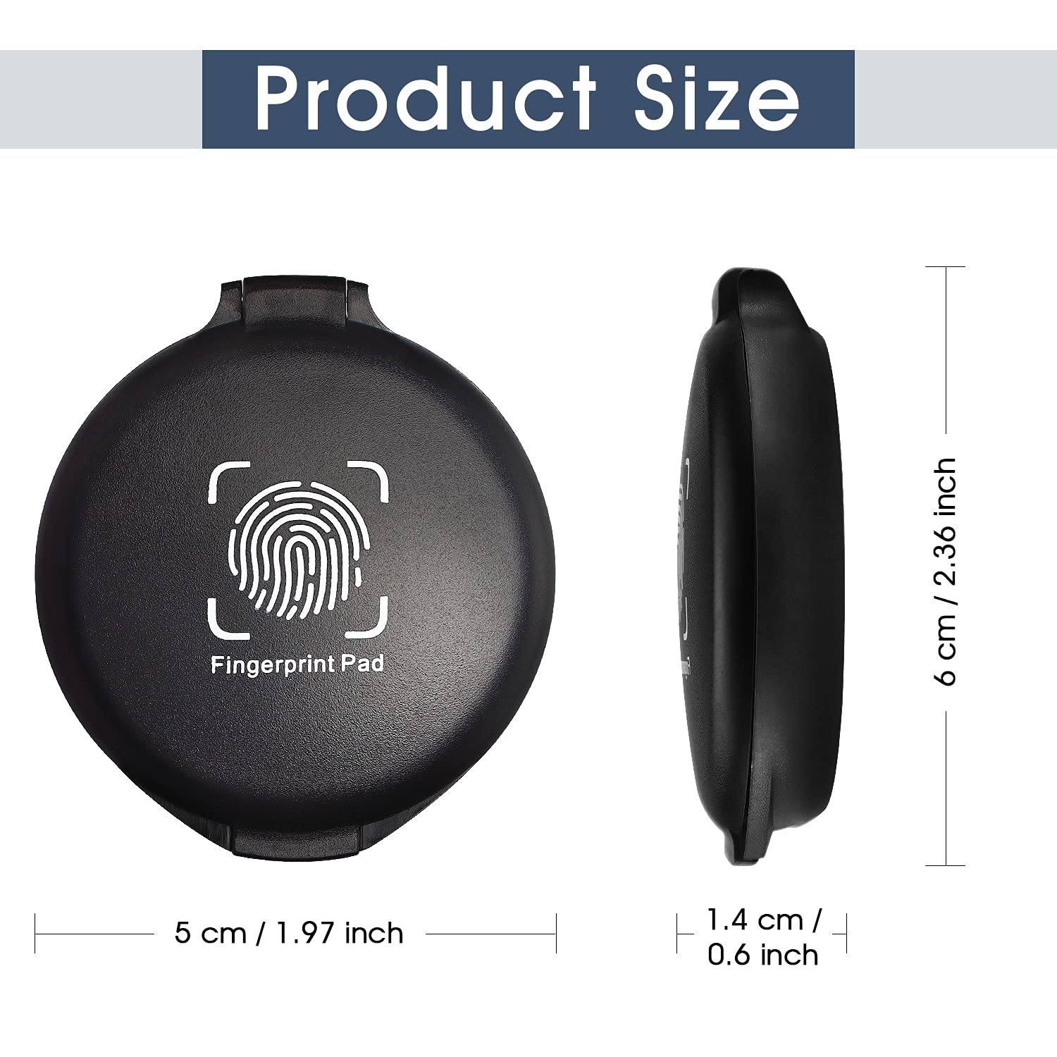 1 Pack Thumbprint Fingerprint Ink Pad Stamp Pad for Notary Supplies Identification Security ID Fingerprint Cards Law Enforcement Fingerprint Black Stamp Ink pad