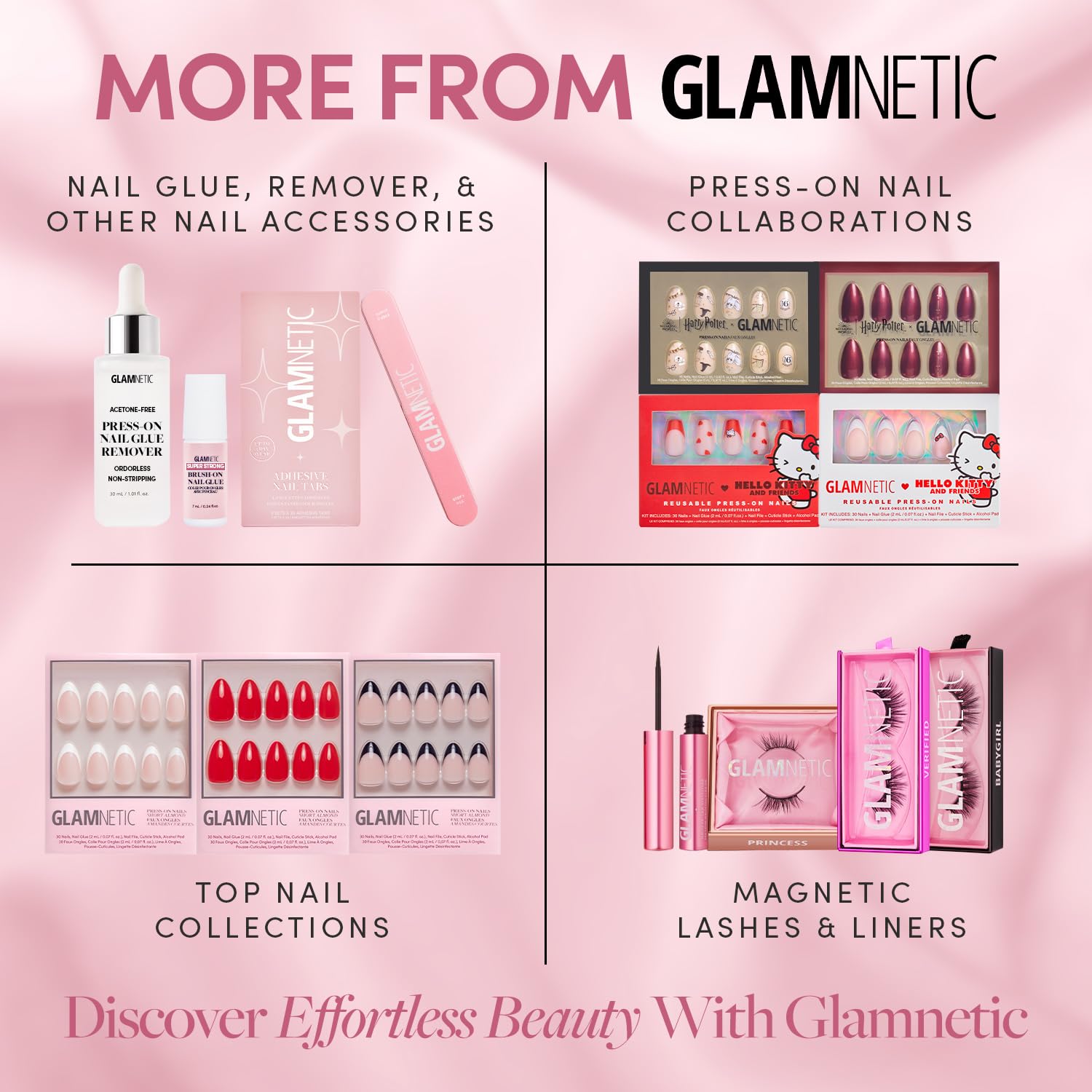 Glamnetic Super Strong Brush On Nail Glue | Brush Tip Applicator, Mess Free, Travel Friendly, Vegan | Durable & Long-Lasting | .24 fl. oz.