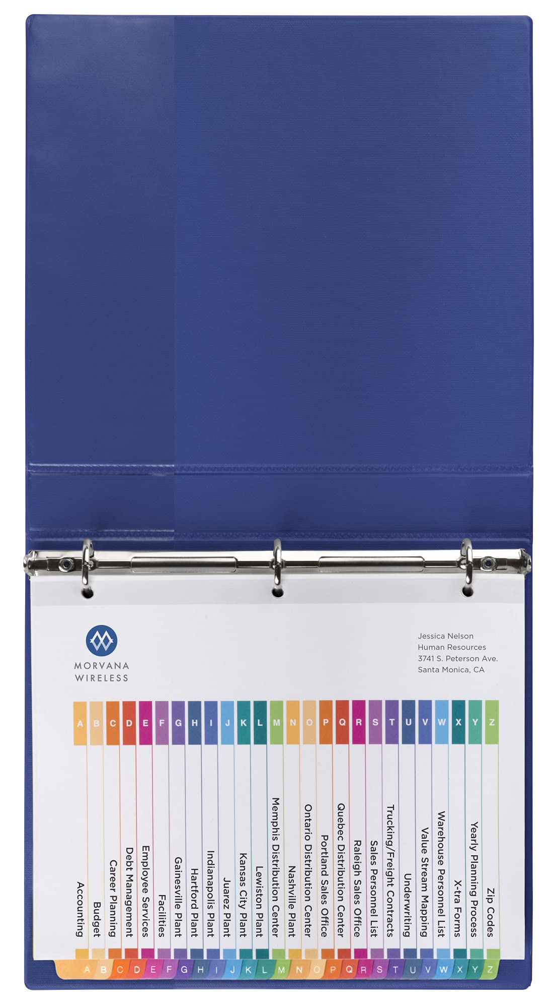 Avery A-Z Tab Dividers for 3 Ring Binder, Customizable Table of Contents, Multicolor, 1 Set (11125)