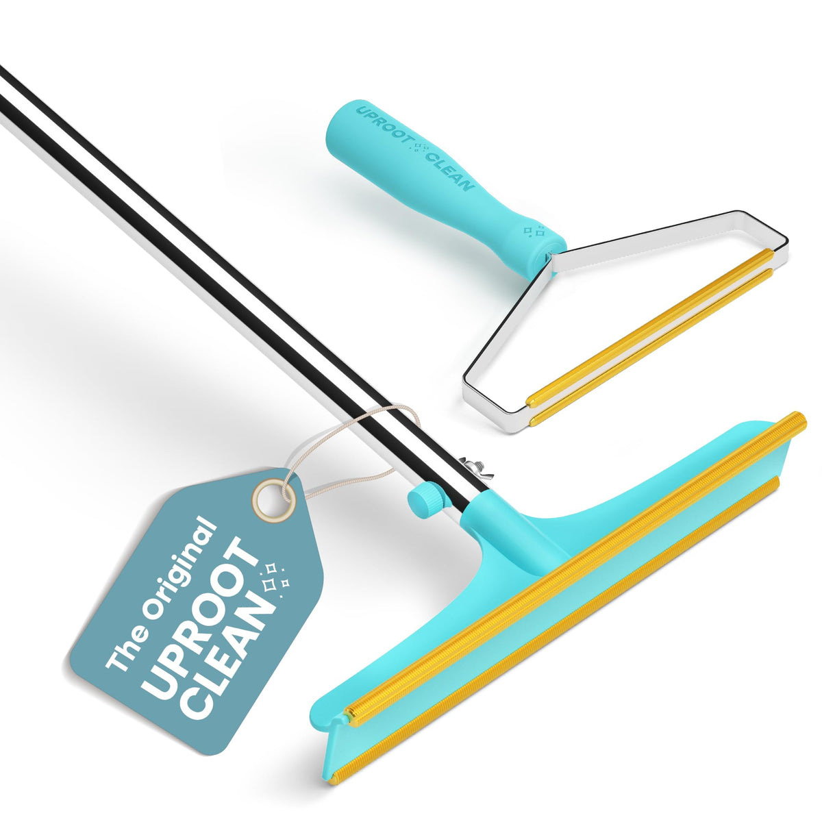 Uproot Cleaner Pro Tierhaarentferner-Bundle – Inklusive Xtra Teppichrechen für das Tierhaarentfernungswerkzeug – Entfernen Sie Katzen- und Hundehaare mühelos von Ihrem Teppich, Vorlegern, Katzenbett, Kofferraum und vielem mehr