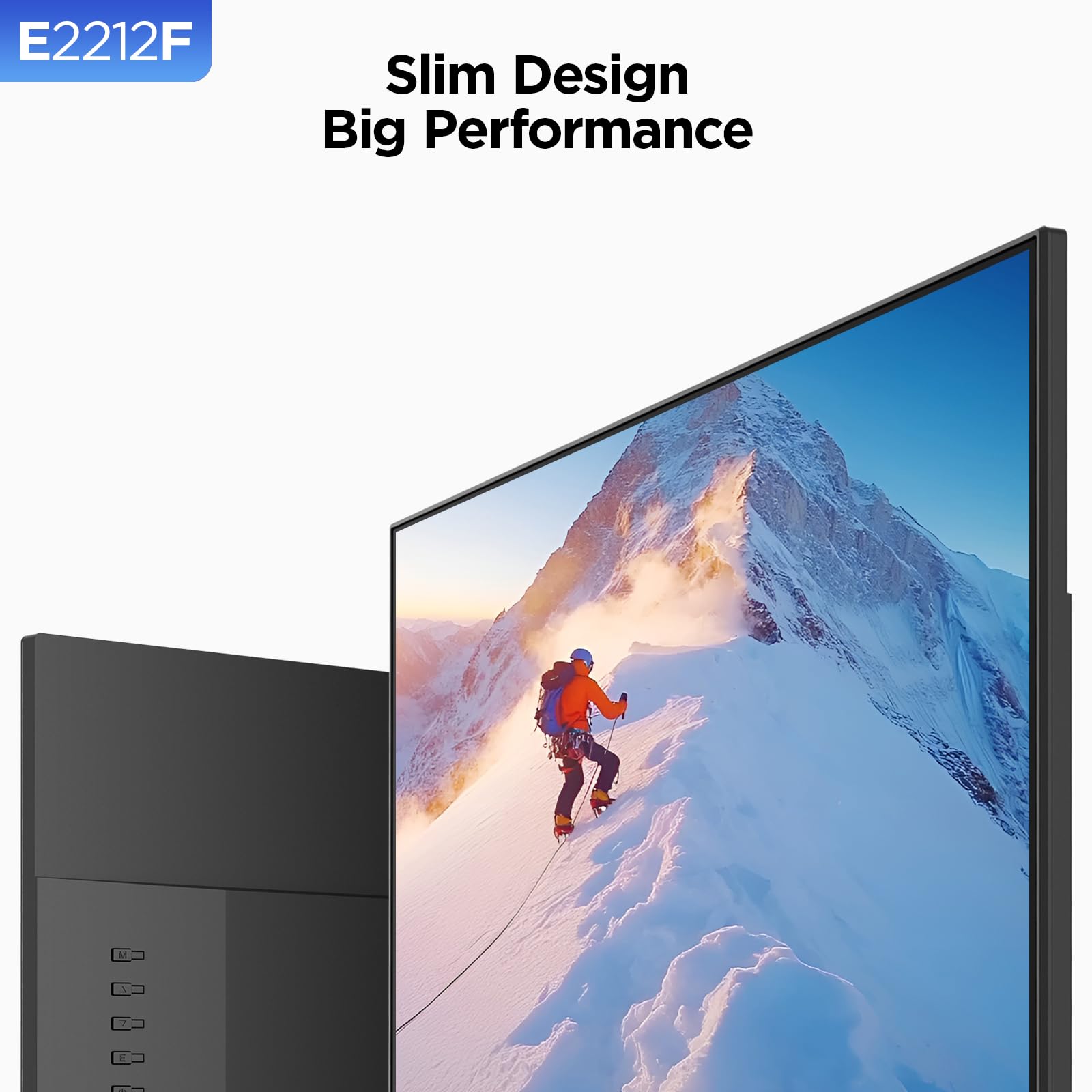 KOORUI 22 Inch Computer Monitor Full HD 1080P 100Hz PC Gaming Screen VA Panel Ultra-Slim Display 3000:1 Contrast Ratio with Adpitive Sync (HDMI/VGA/VESA Compatible 100x100mm/Audio Out), Tilt, Black