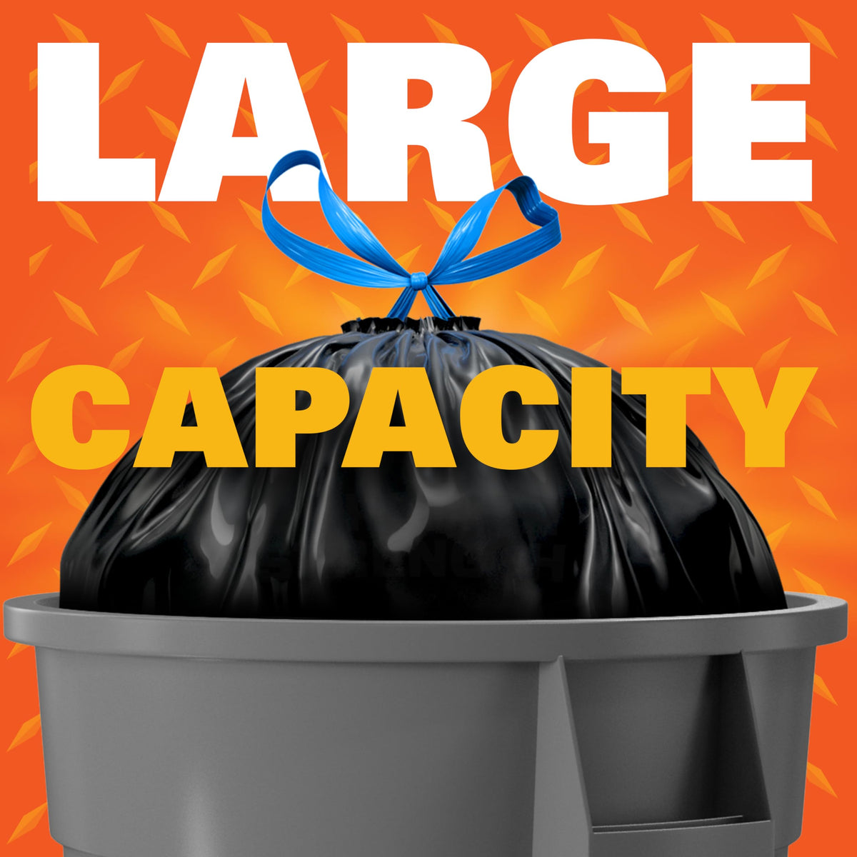 Hefty Strong Extra Large Müllbeutel, Schwarz, 125 Liter, 48 Stück