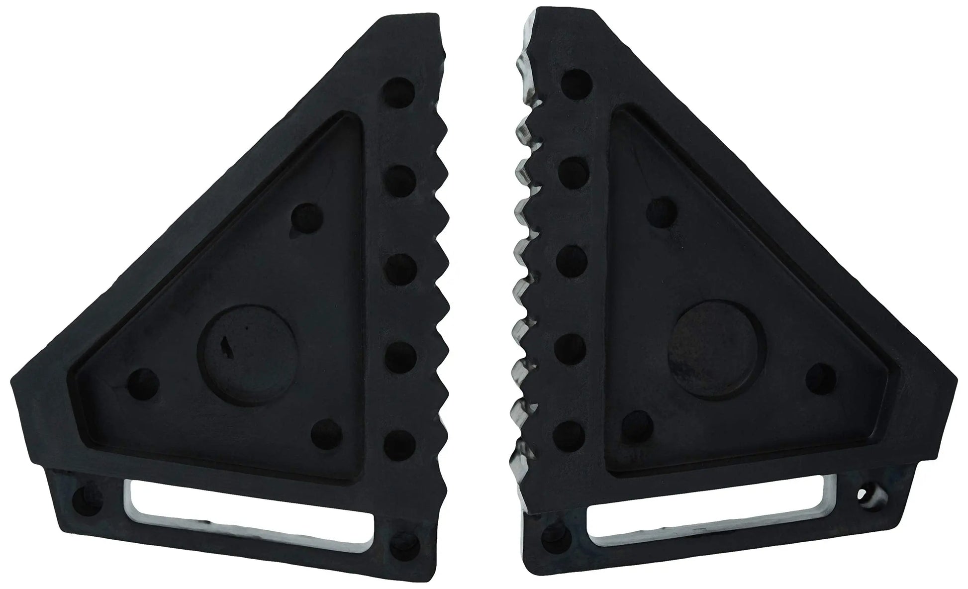 MAXXHAUL 70472 Solid Rubber Heavy Duty Black Wheel Chock 2-Pack, 8" x 4" x 6"