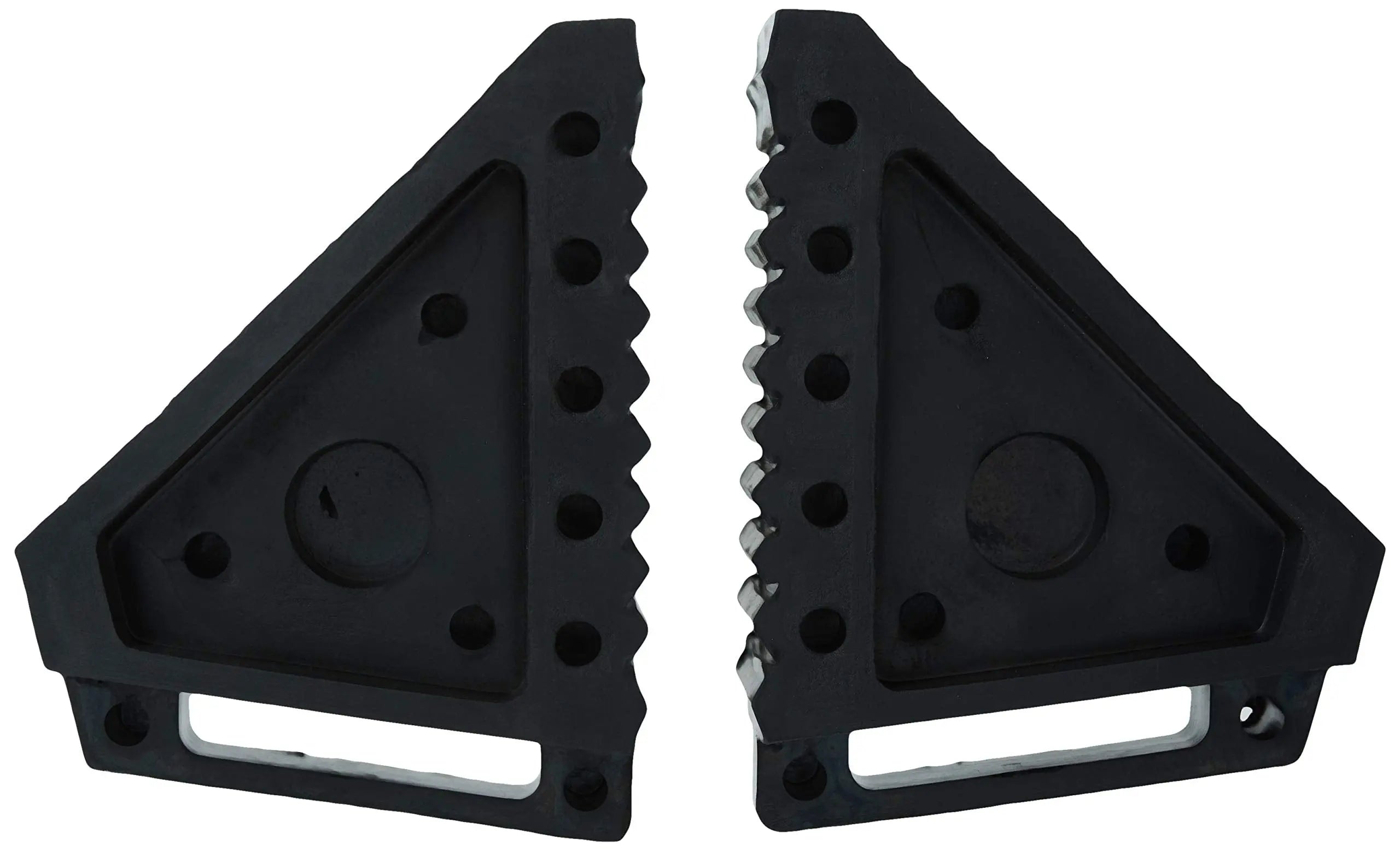 MAXXHAUL 70472 Solid Rubber Heavy Duty Black Wheel Chock 2-Pack, 8" x 4" x 6"