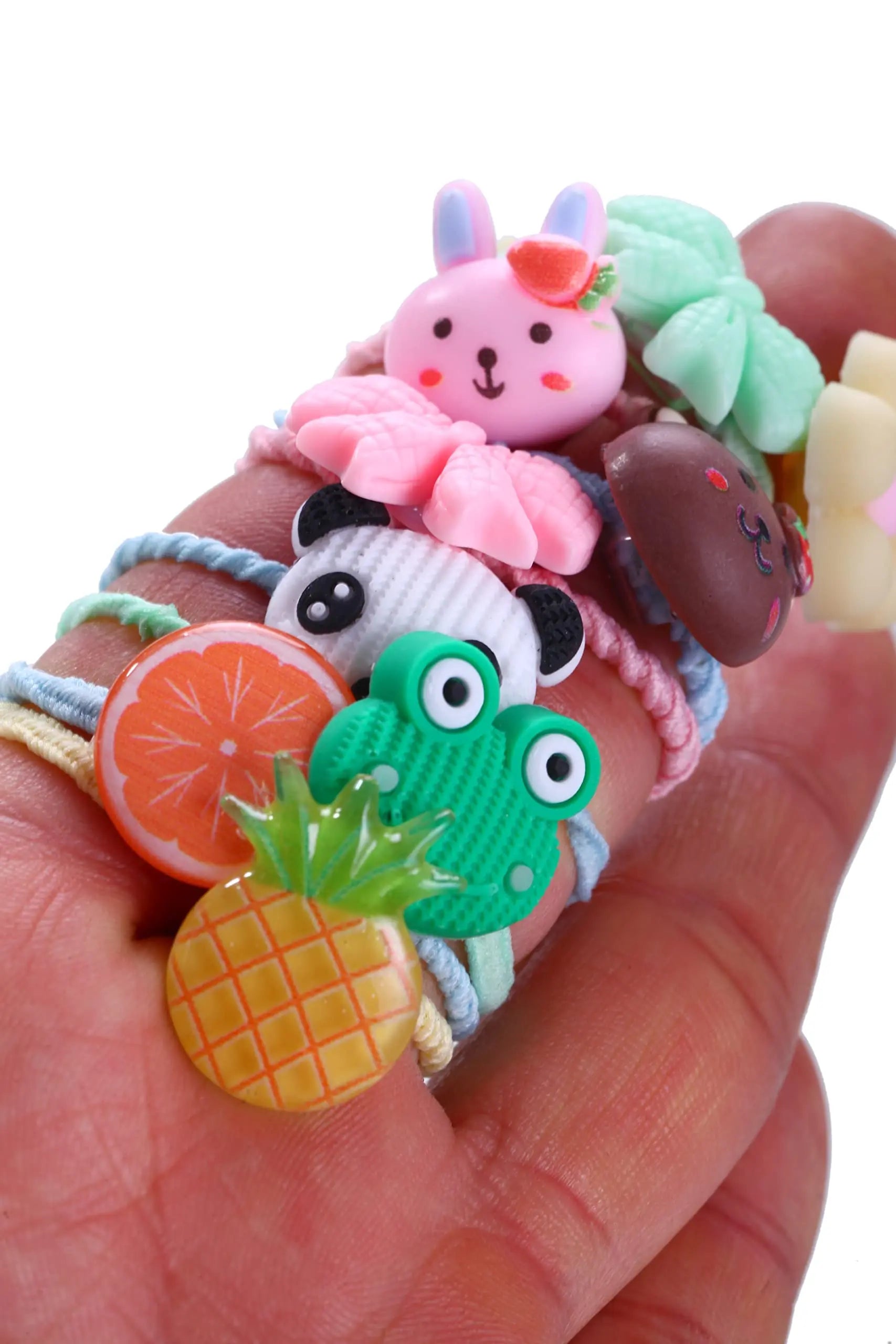 100pcs Mix Colors Girl's Elastic Hair Ties Soft Rubber Bands Hair Bands Holders Pigtails Hair Accessories for Girls Infants Toddlers Kids Teens and Children 100A