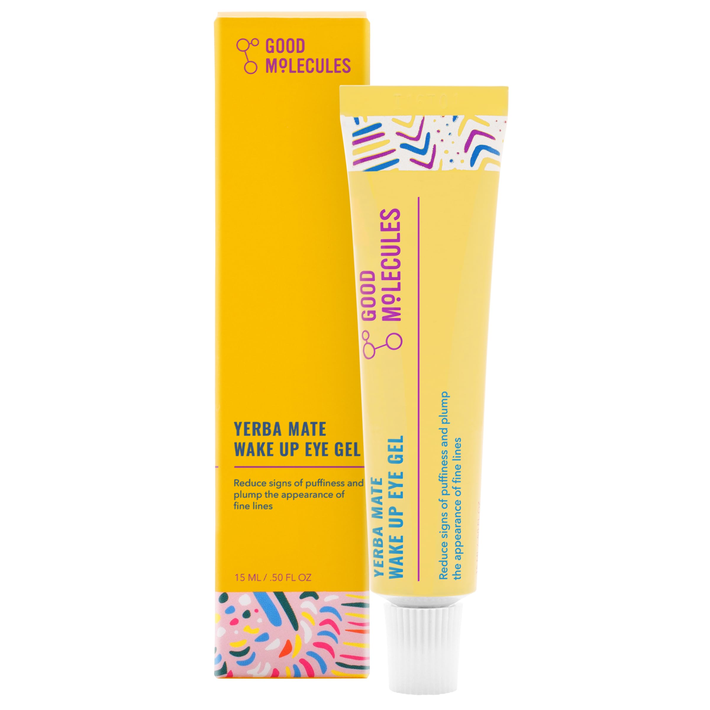 Good Molecules Yerba Mate Wake Up Eye Gel – Feuchtigkeitsspendendes Unter-Augen-Gel mit Hyaluronsäure und Koffein – Bekämpft dunkle Augenringe und Schwellungen – Hautpflege für das Gesicht