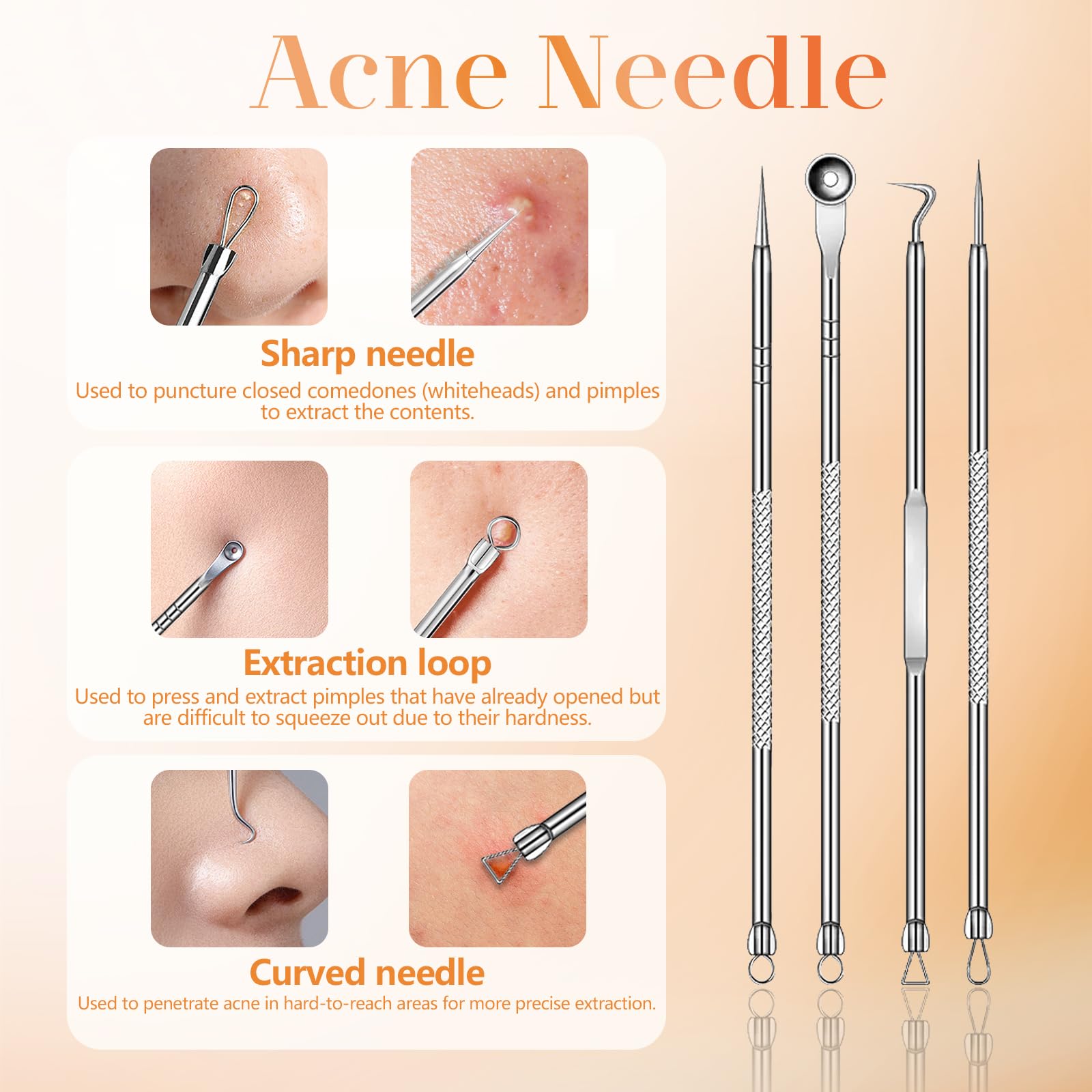 Yccu Blackhead Remover Vacuum Pore Extractor Black Head Remover for Face&Nose Blackhead Extractor Pore Vacuum Pimple Extractor Tool Pore Cleaner with USB Charge 4 Modes 5 Suction Heads for Women&Men