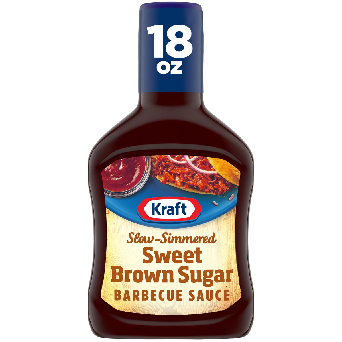 Kraft Sweet Brown Sugar Barbecue Sauce, langsam gegart, 510 g Flasche