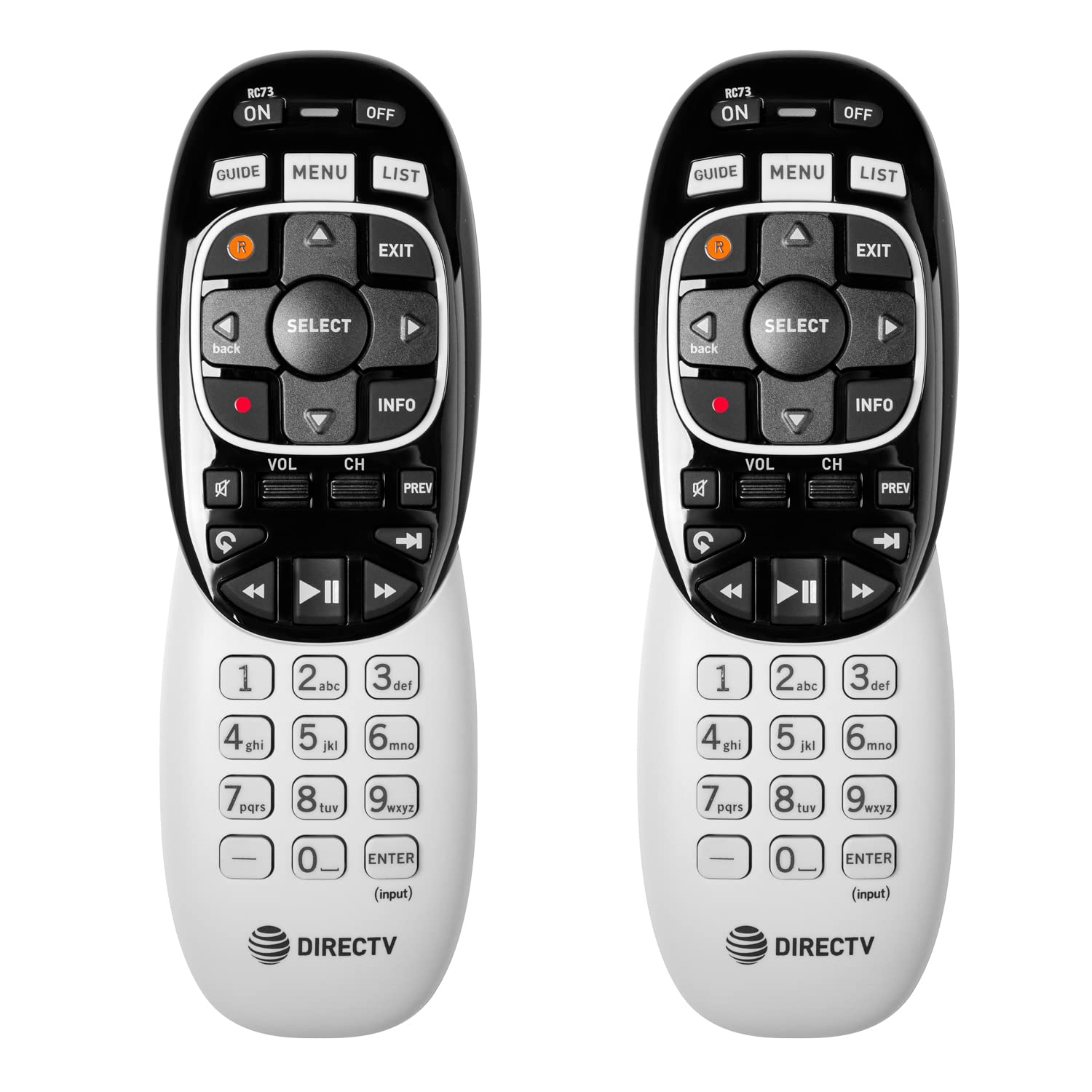 جهاز تحكم عن بعد DIRECTV 4336303112 (مجموعة من قطعتين) - RC73 يعمل بالأشعة تحت الحمراء/التردد اللاسلكي