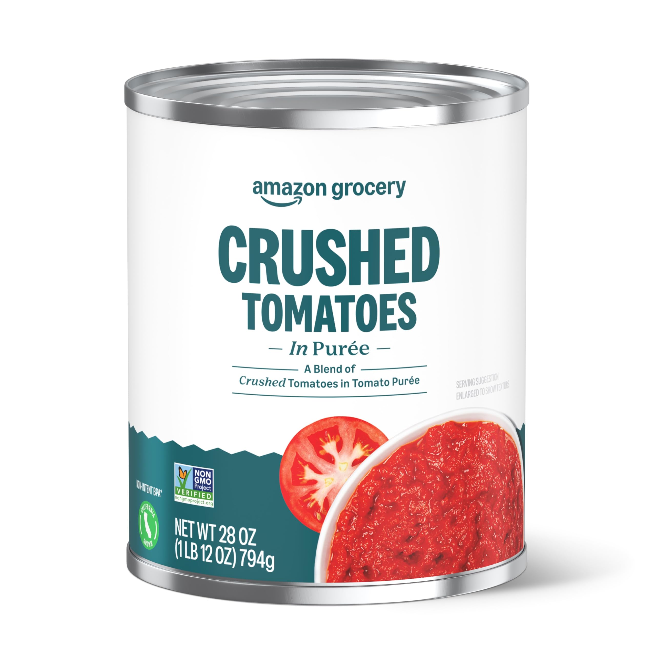 Amazon Grocery, gehackte Tomaten in Püree, 794 g (ehemals Amazon Fresh, Verpackung kann variieren)