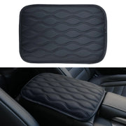 Amiss Auto Center Console Pad, Universal Waterproof Armrest Seat Box Cover, Car Interior Accessories, Leather Auto Armrest Cover Protector for Most Vehicle, SUV, Truck (Black)