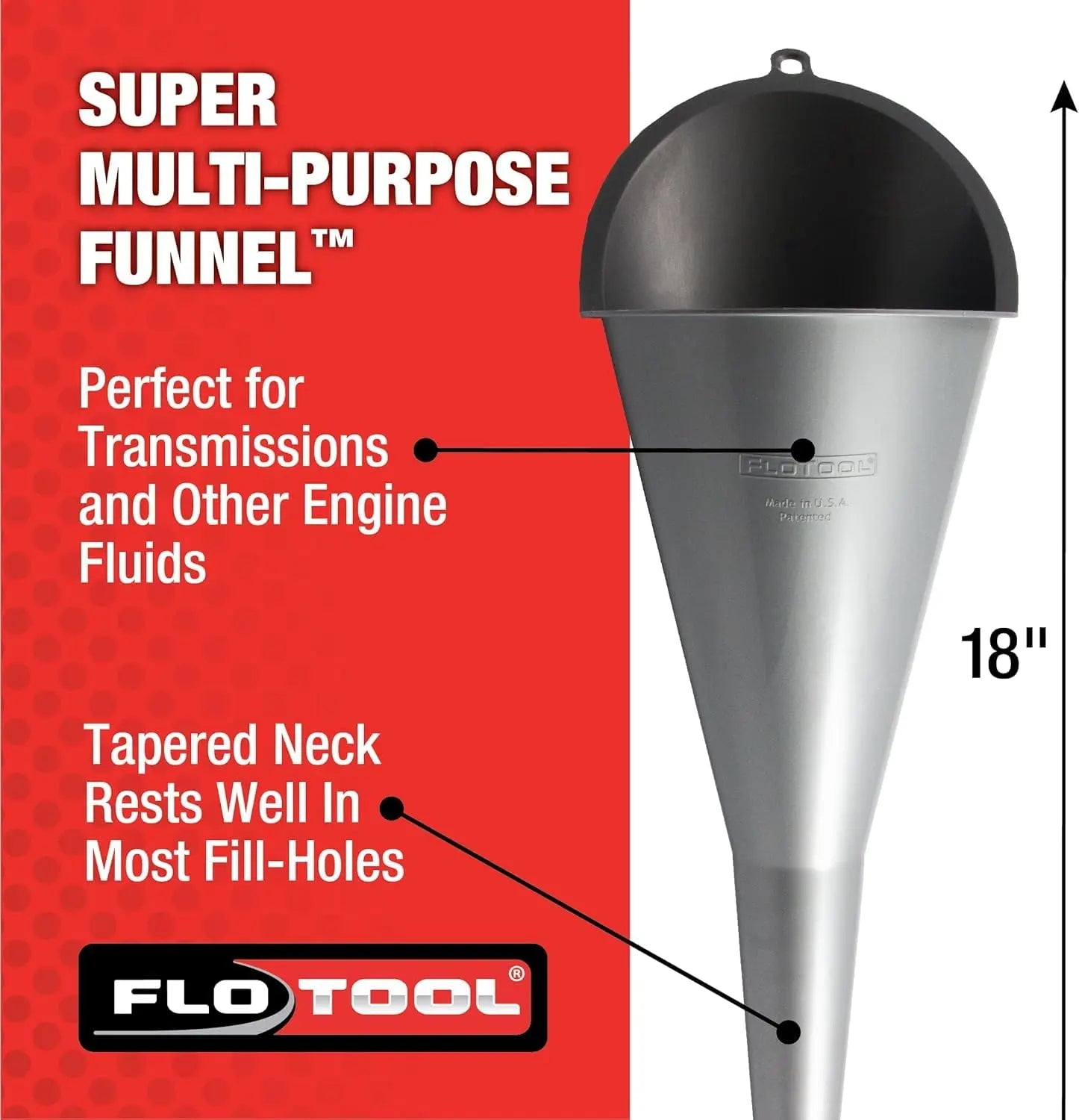 FloTool 10712MX4 Super Quad Funnel for Oil, Lubricant and Other Fluids, 4pk