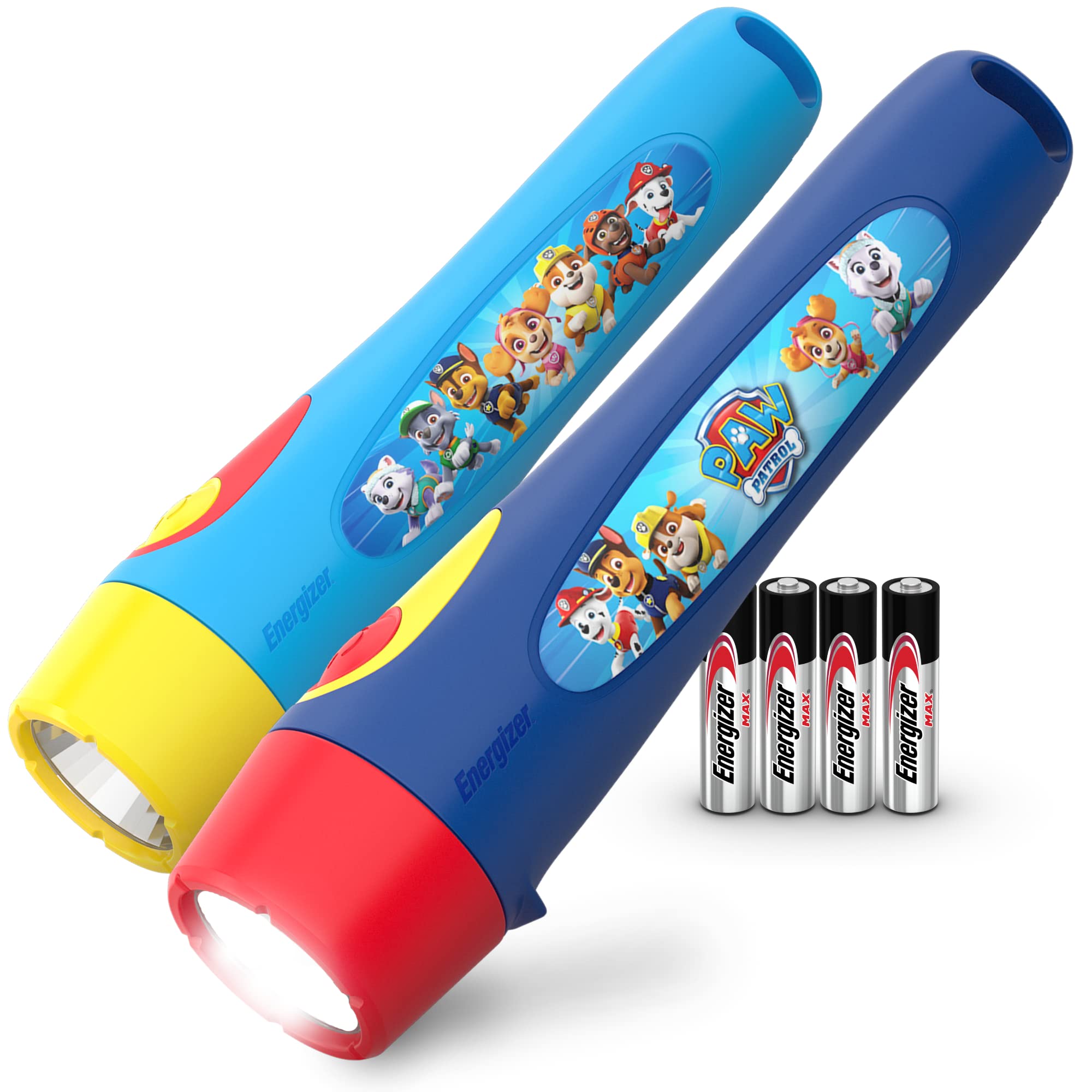 Energizer PAW Patrol Taschenlampen (2er-Pack), PAW Patrol Spielzeug für Jungen und Mädchen, tolle leichte LED-Taschenlampen für Kinder (Batterien enthalten)