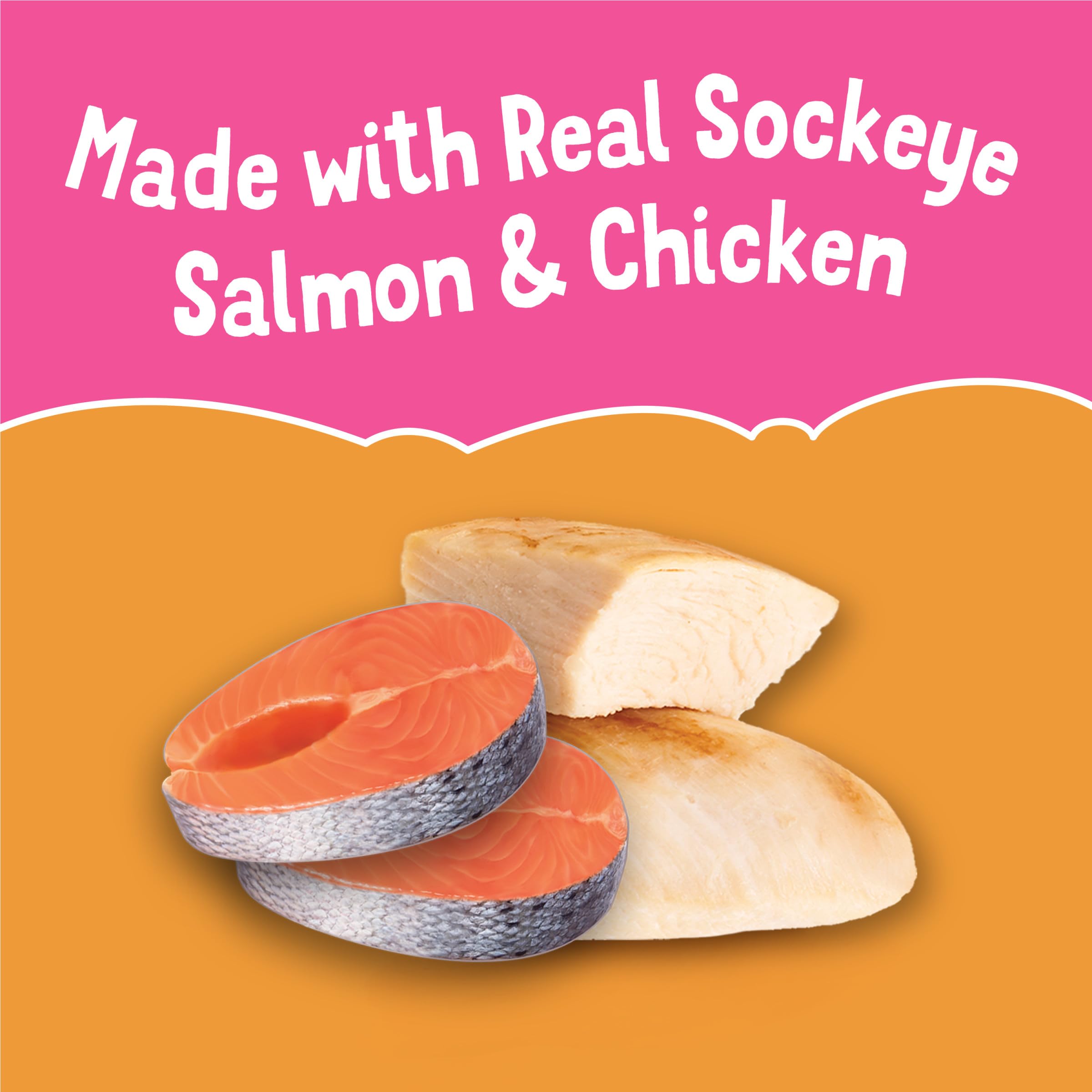 Purina Friskies Grain Free Lickable Cat Food Toppers Lil’ Soups With Sockeye Salmon in Chicken Broth - (Pack of 8) 1.2 oz. Cups