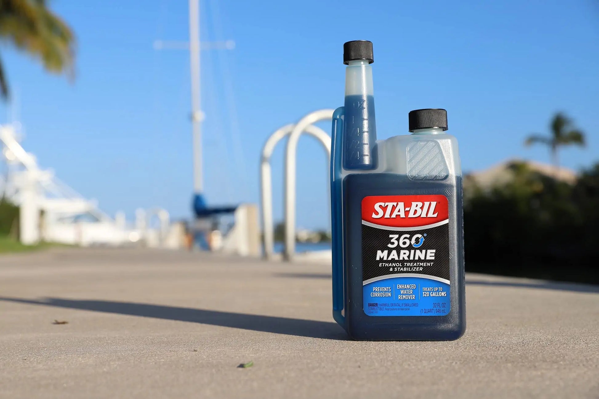STA-BIL 360 Marine Ethanol Treatment & Fuel Stabilizer - Prevents Rust and Corrosion, Helps Clean Fuel System For Improved In-Season Performance, Treats Up To 320 Gallons, 32oz (22240) , Blue