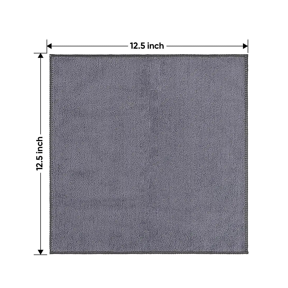 HOMEXCEL Microfiber Cleaning Cloth 12 Pack, 12.5 x 12.5 inch Microfiber Towels for Cars, Ultra Absorbent Car Washing Cloth, Lint Free Streak Free Cleaning Rags for Car, Kitchen, and Window (Grey)