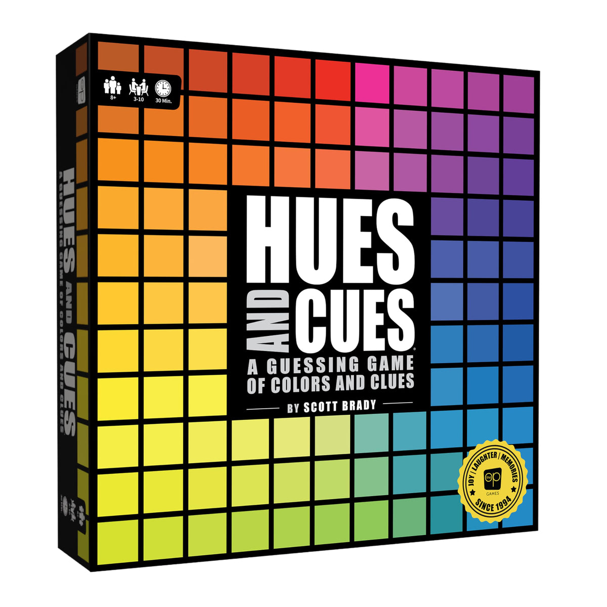 HUES and CUES - Lebendiges Farb-Ratespiel für 3-10 Spieler ab 8 Jahren, Verbinde Hinweise und rate aus 480 Farbfeldern