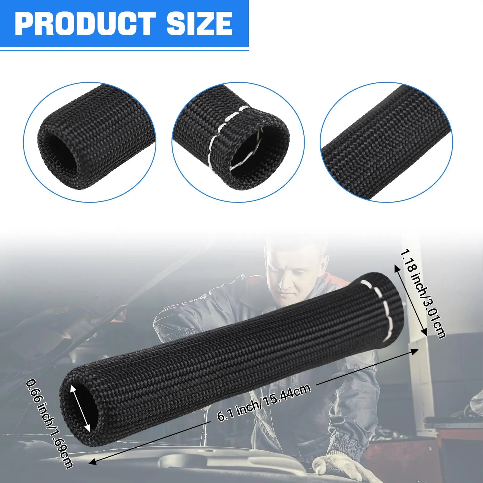 SHINEHOME Spark Plug Wire Heat Shield Sleeve 2500° Spark Plug Boot Protector Boots Wrap for SBC BBC 350 454 8PCS Plug Wire Covers