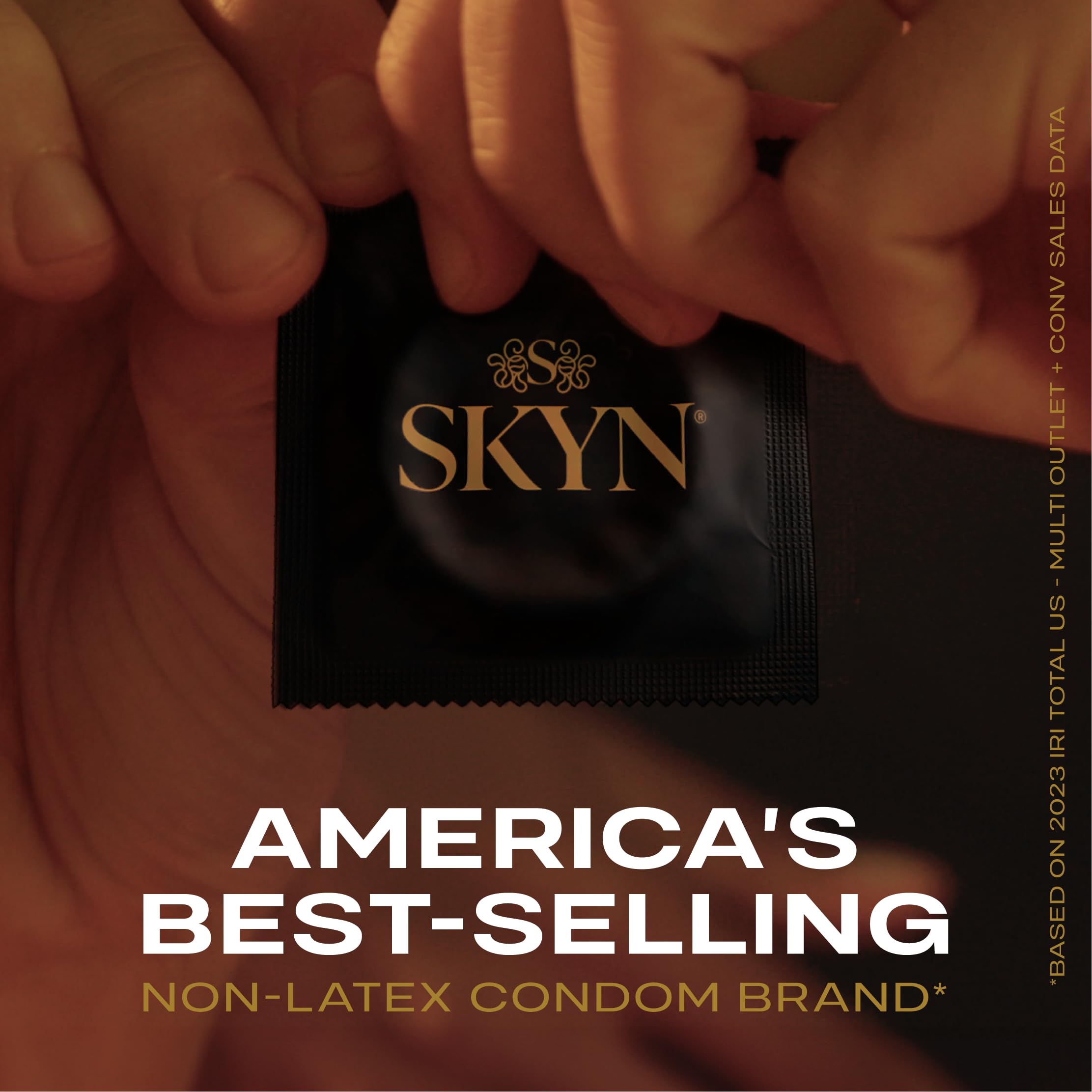 SKYN Elite Large Non-Latex Lubricated Condoms, 36 Count, Comfortable and Smooth Lubricated Condoms, Triple Tested (Pack of 1)