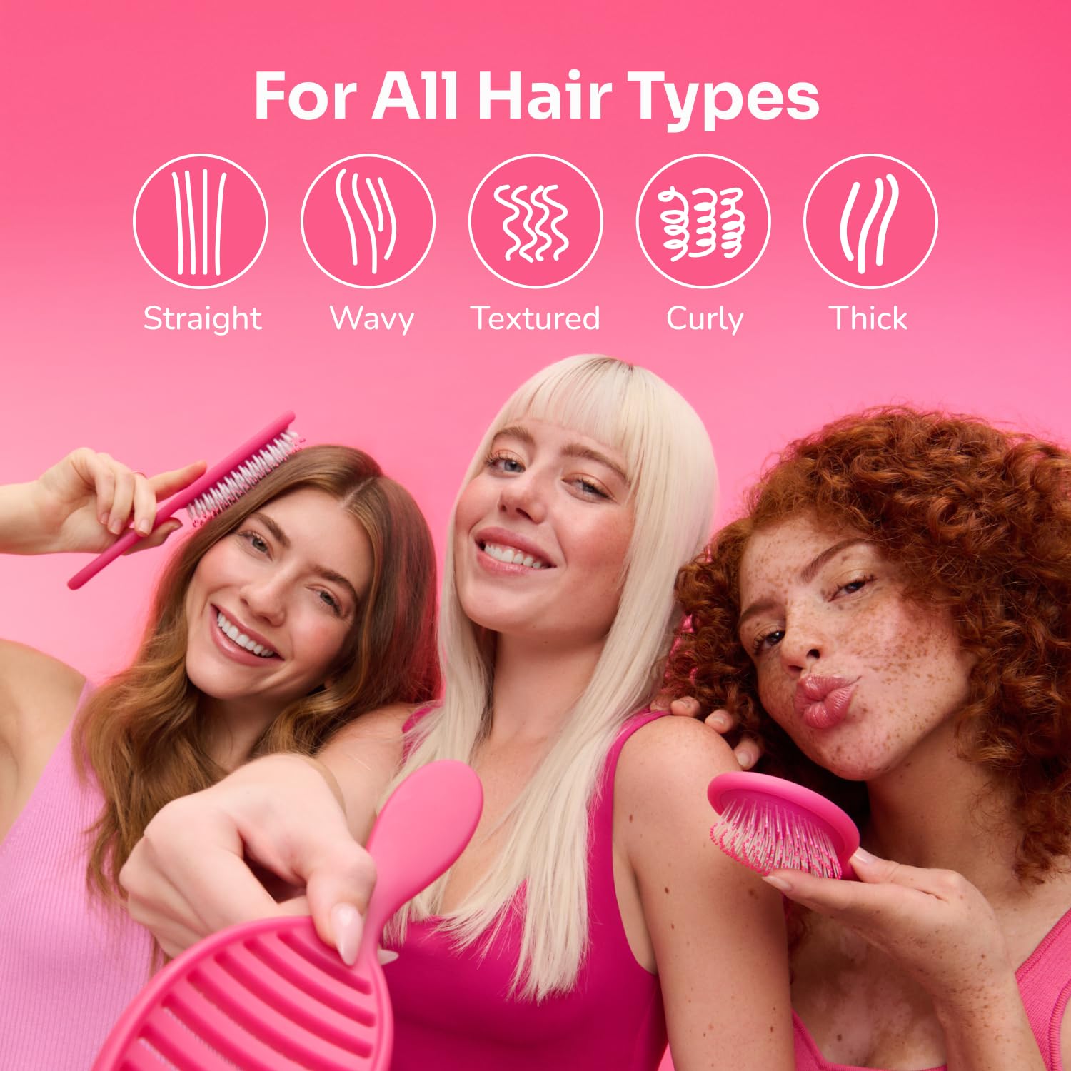 Wet Brush Speed Dry Hair Brush - Watermark (Color Wash) - Vented Design and Ultra Soft HeatFlex Bristles Are Blow Dry Safe With Ergonomic Handle Manages Tangle and Uncontrollable Hair - Pain-Free