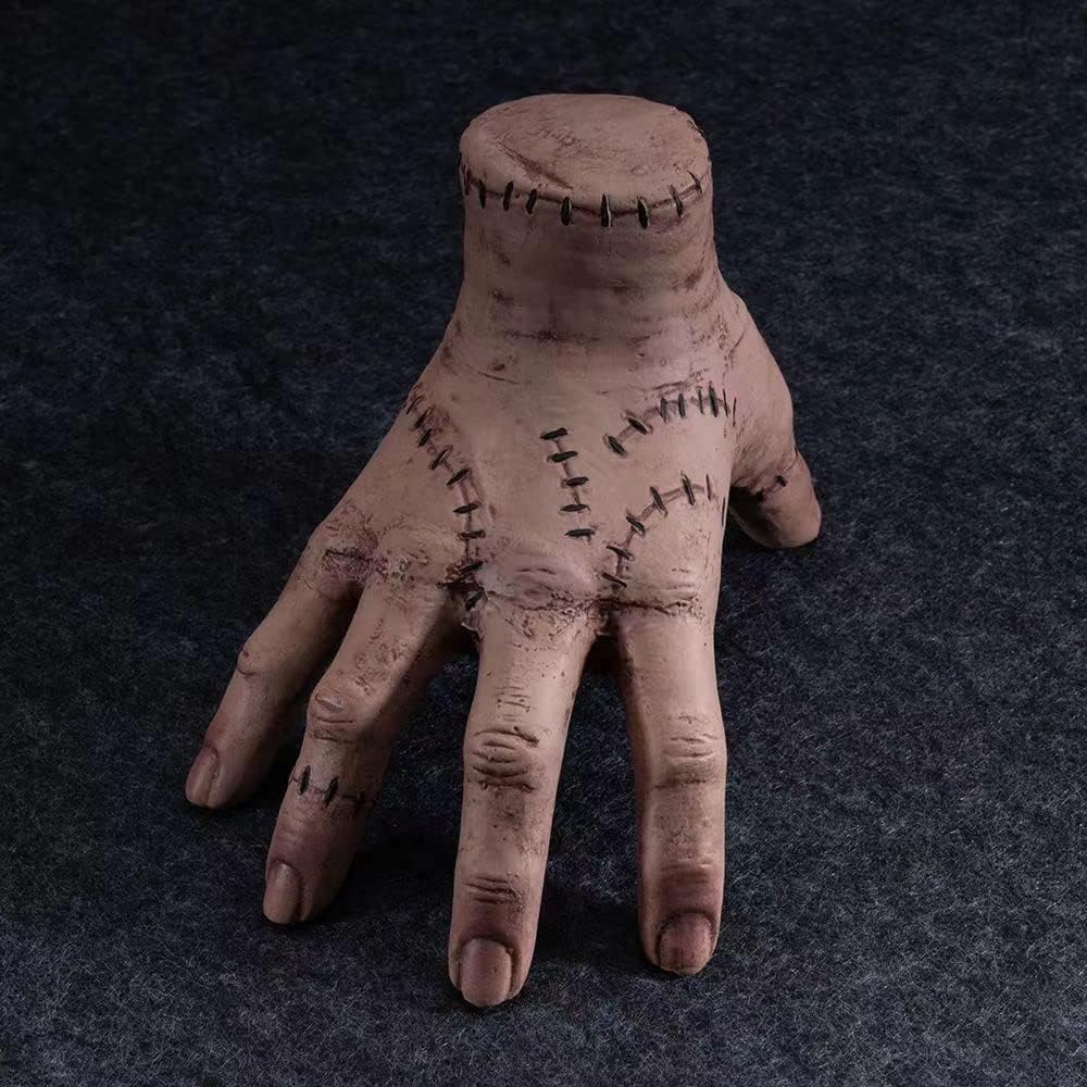 Rercarre Mittwoch Addams Family Spukhand, Cosplay-Hand von Addams Family, Spielzeughand Gruselige Requisiten Halloween Dekorationen Filmrequisite, (HWDA-BACX)