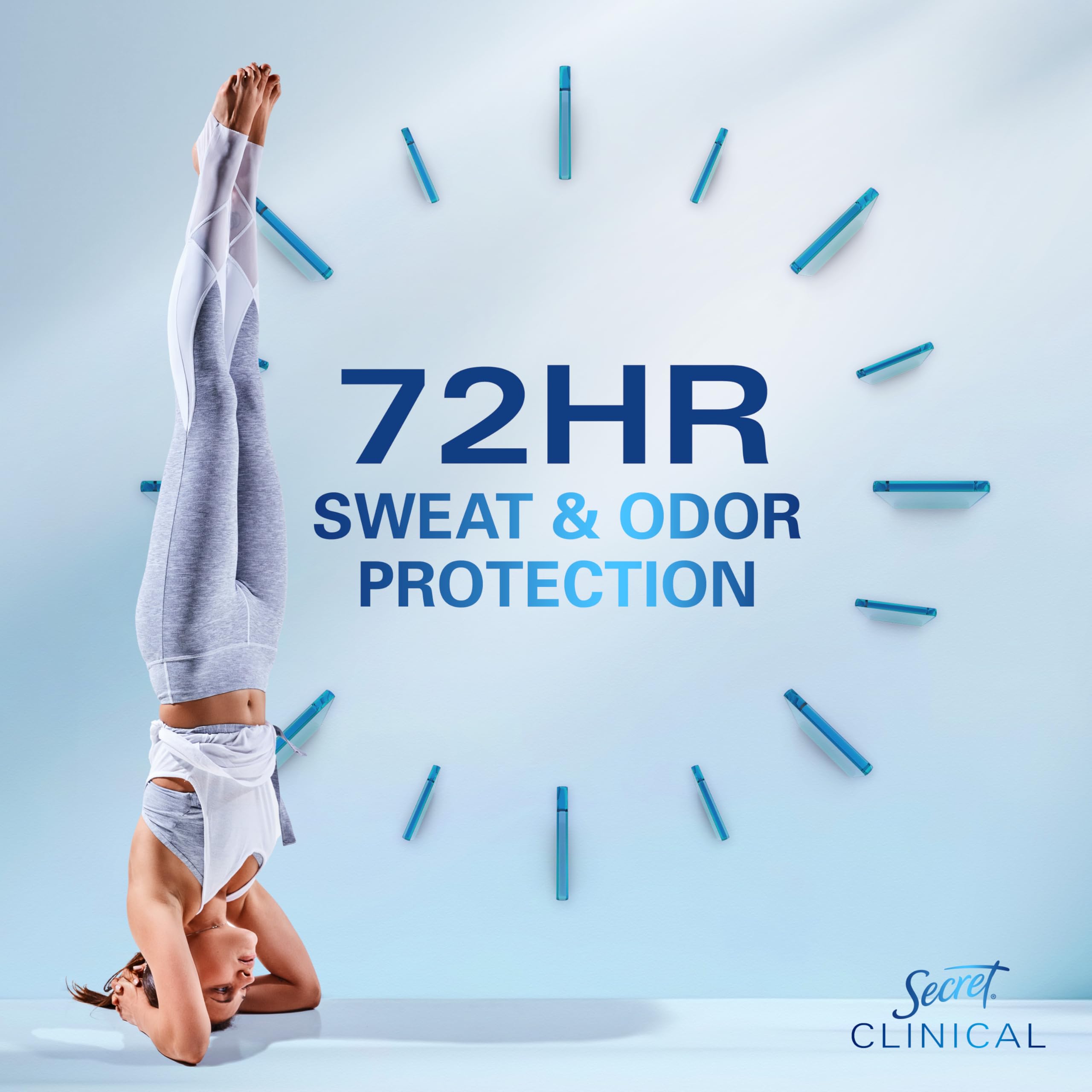 Secret Clinical Strength Antiperspirant Deodorant for Women, Stress Response, 3X Stress Protection, 72hr Sweat & Odor Protection, PH Balancing Minerals, Soft Solid, 1.6 oz (Pack of 3)