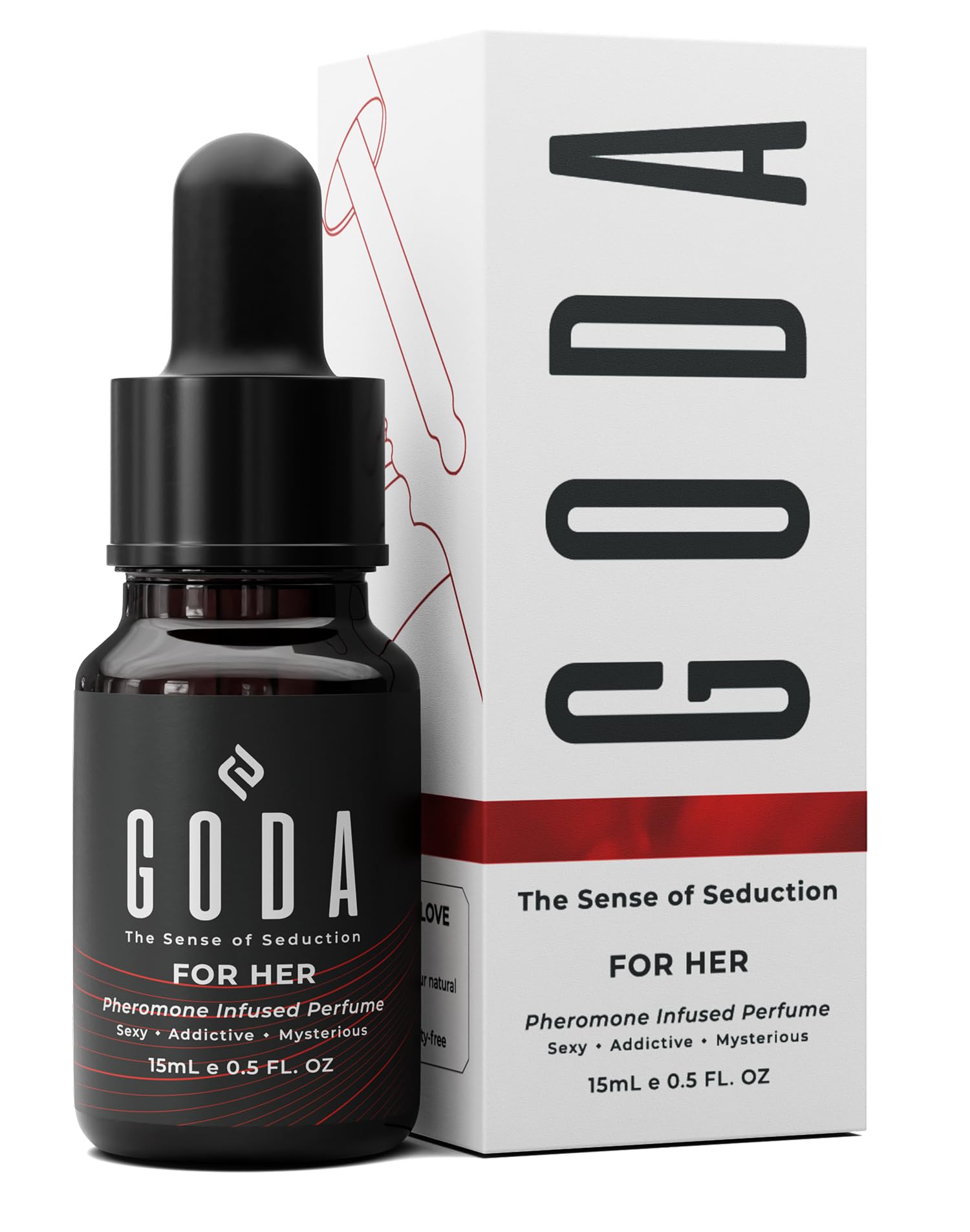 GODA Pheromone-Parfüm für Damen – Das Original – Langanhaltende Damenparfums mit Jasmin und Rose, vegan & tierversuchsfrei – 15ml/0.50 fl. oz