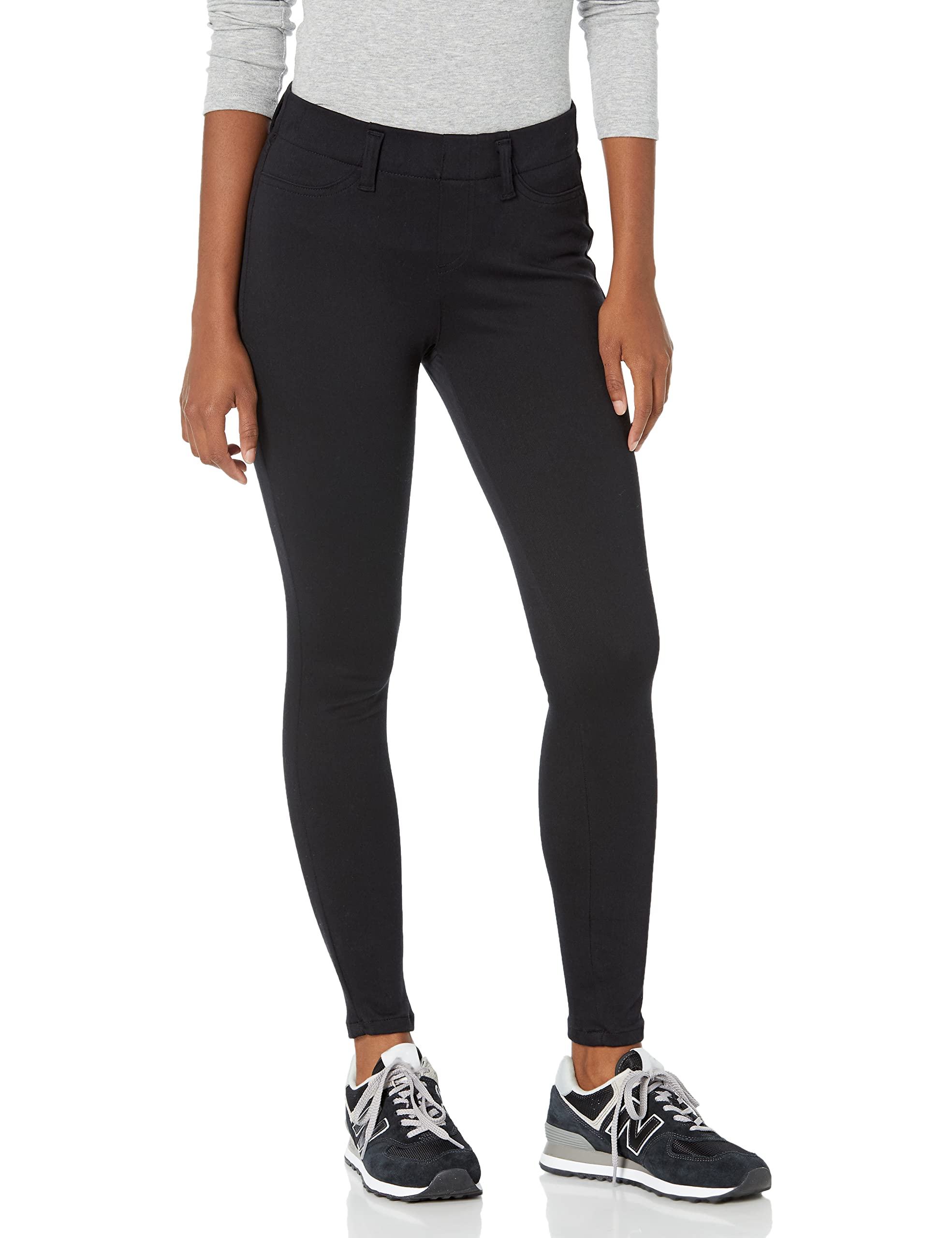 Amazon Essentials Damen Schlupf-Jegging aus Stretch-Strick (Auch in Großen Größen erhältlich), Schwarz, X-Large