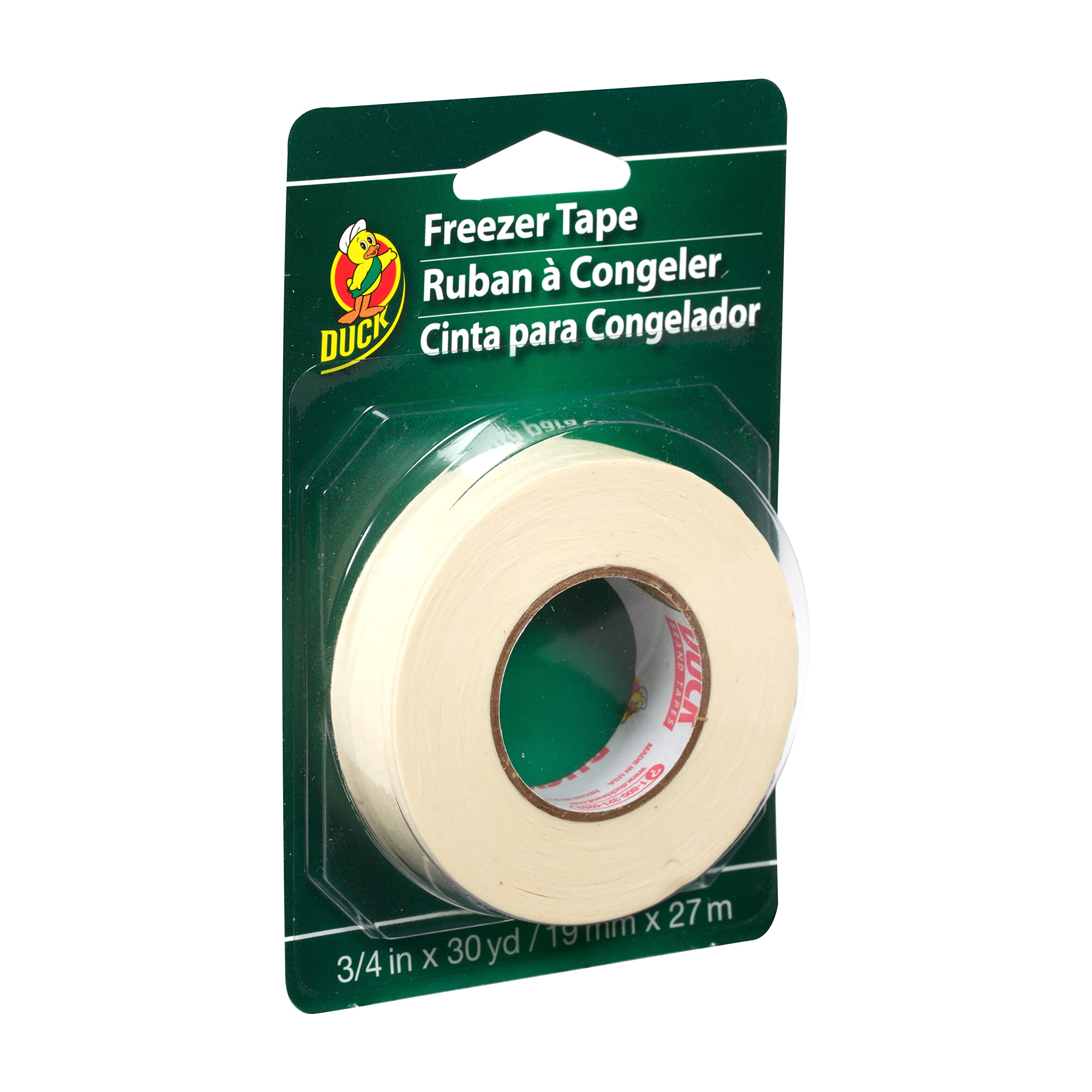 Duck Brand Gefrierband zum Beschriften, 19 mm x 27,4 m, einzelne Rolle, Weiß (280124)