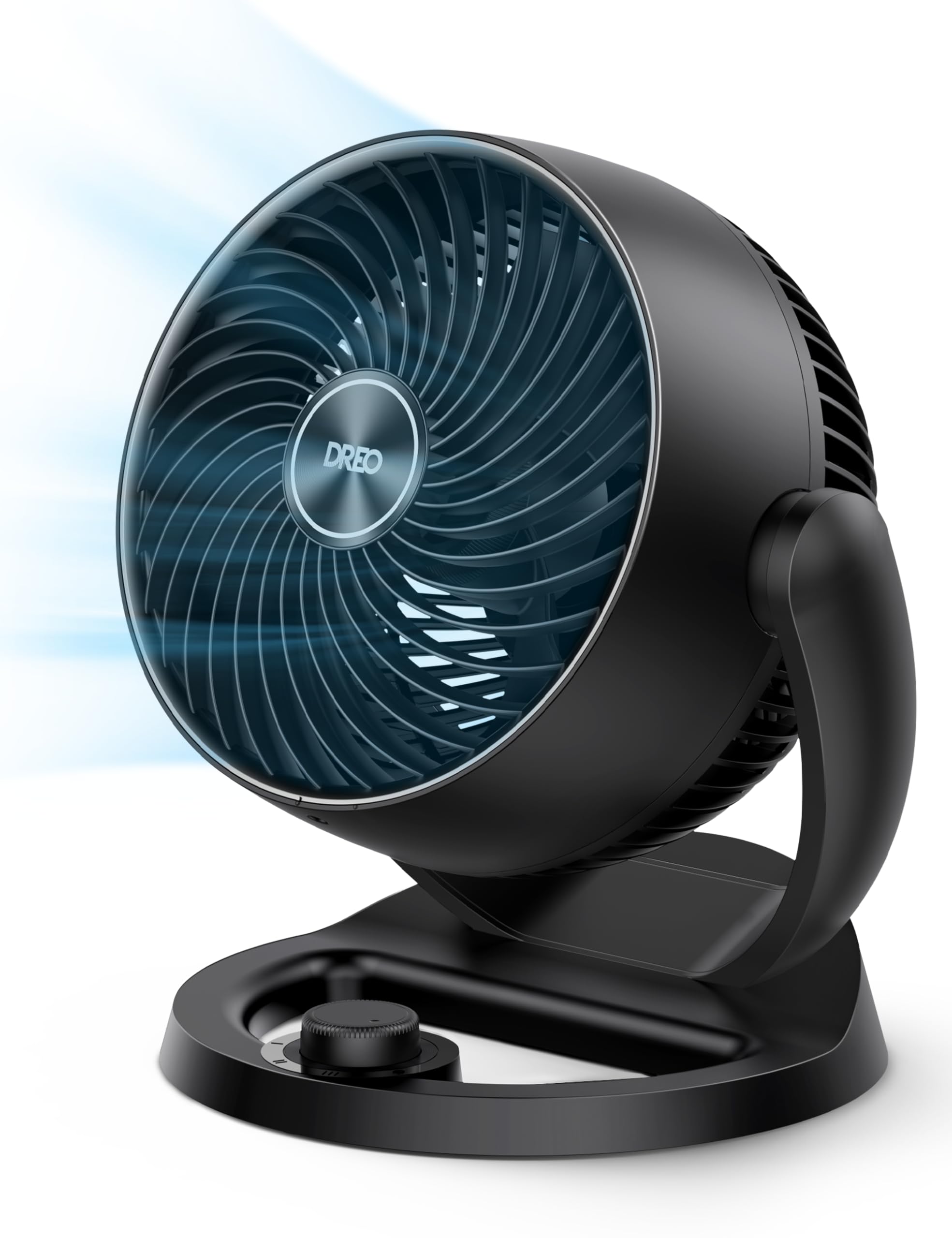 Dreo Ventilator für Schlafzimmer, 12 Zoll, 70ft starker Luftstrom, 28db leiser Tischventilator für den ganzen Raum, 120 Grad neigbar, 3 Geschwindigkeiten, Tischventilator für Zuhause, Büro, Küche